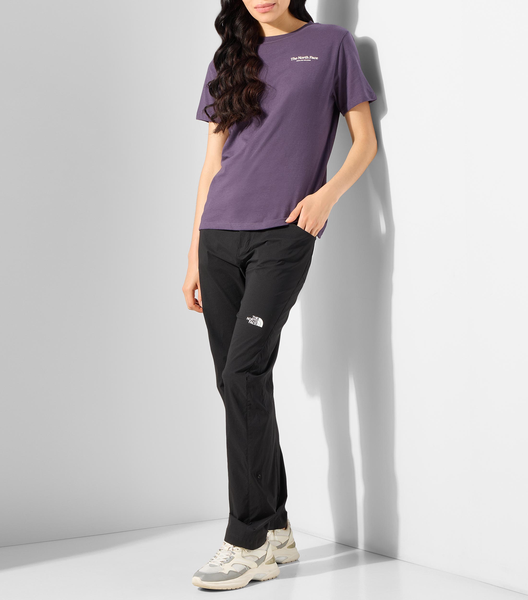 Playera cuello redondo manga corta estampada Monte Mujer