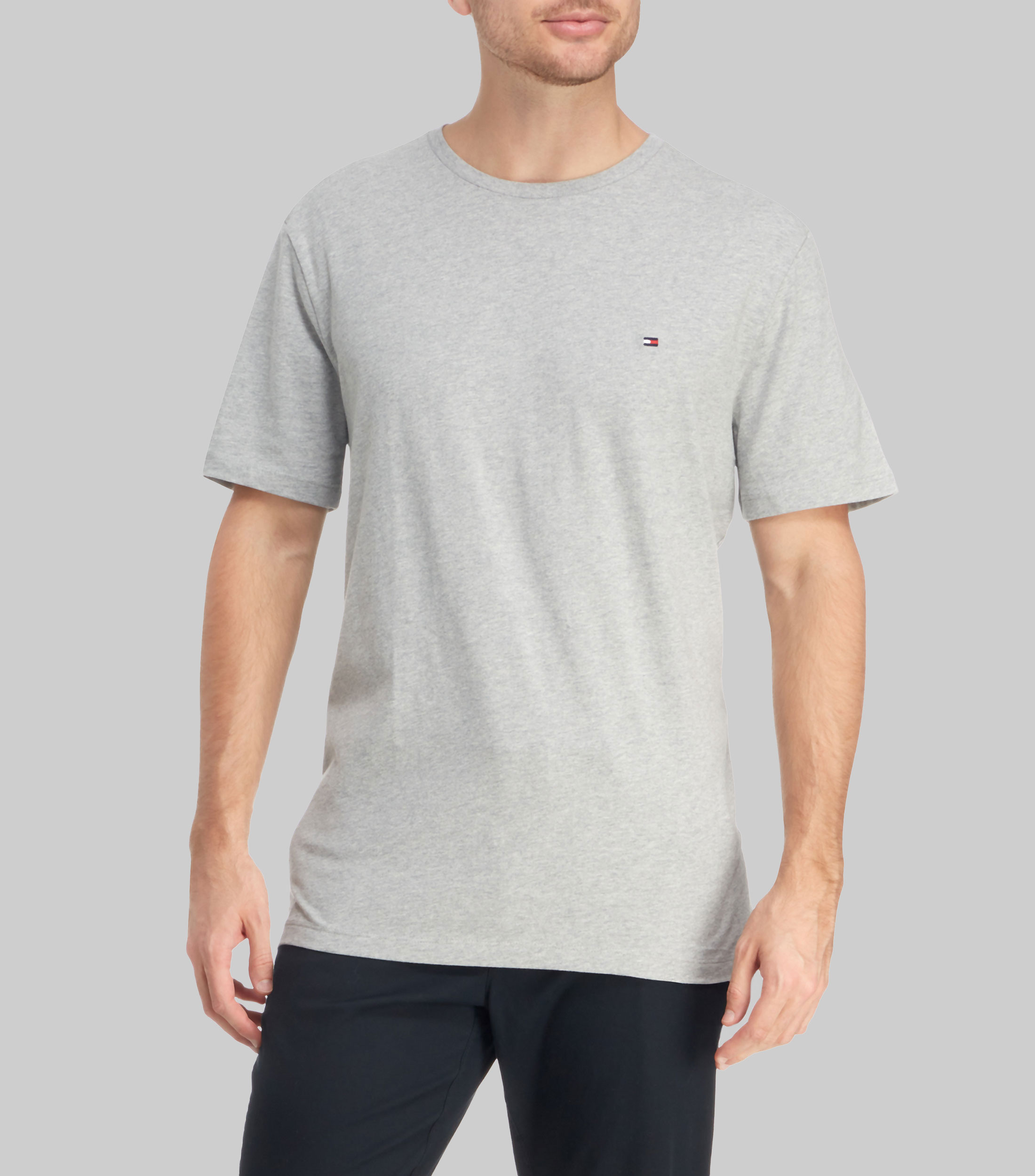 Playera de manga corta jaspeada Hombre
