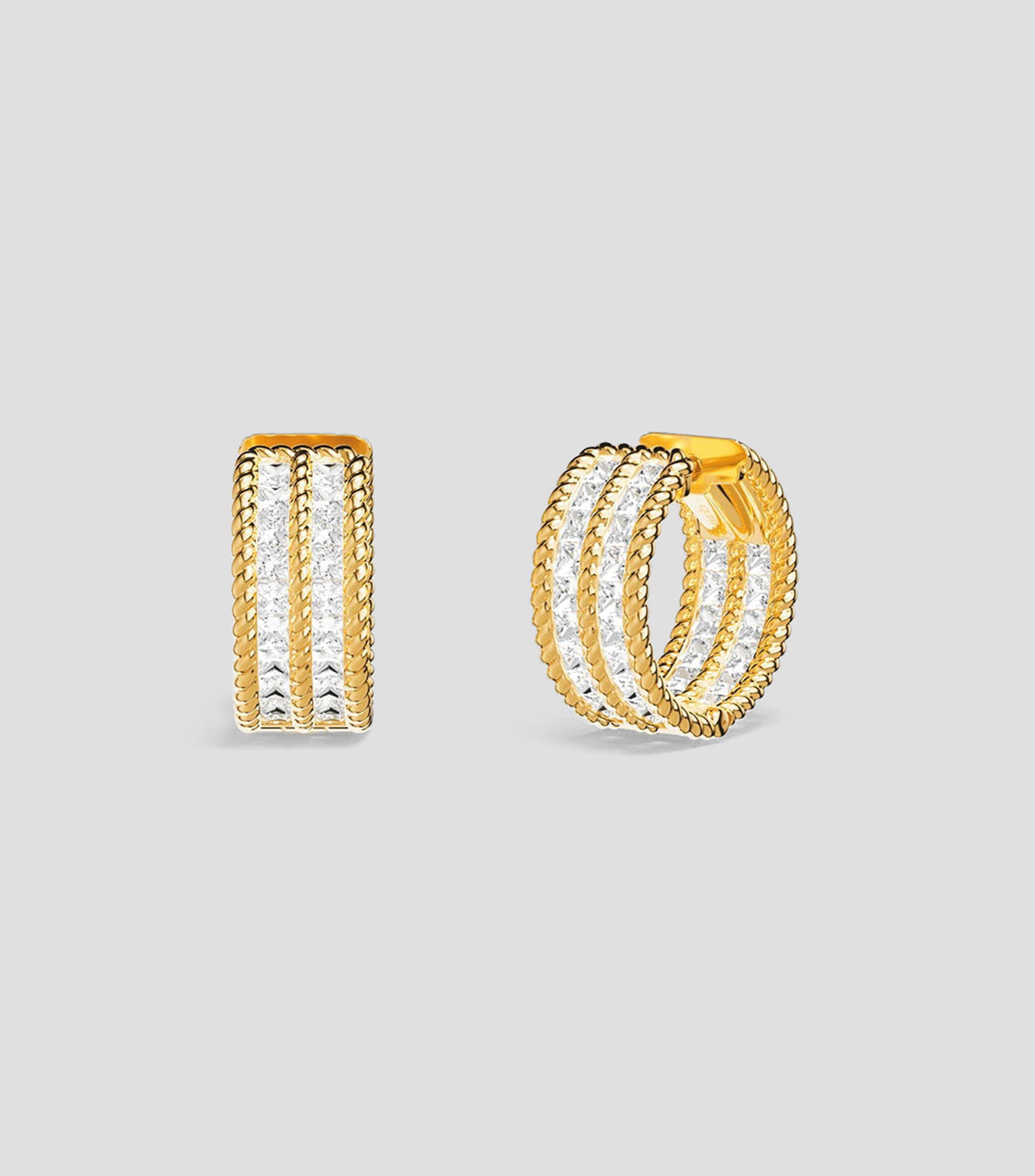 Aretes redondos con cristales Printemps Mujer