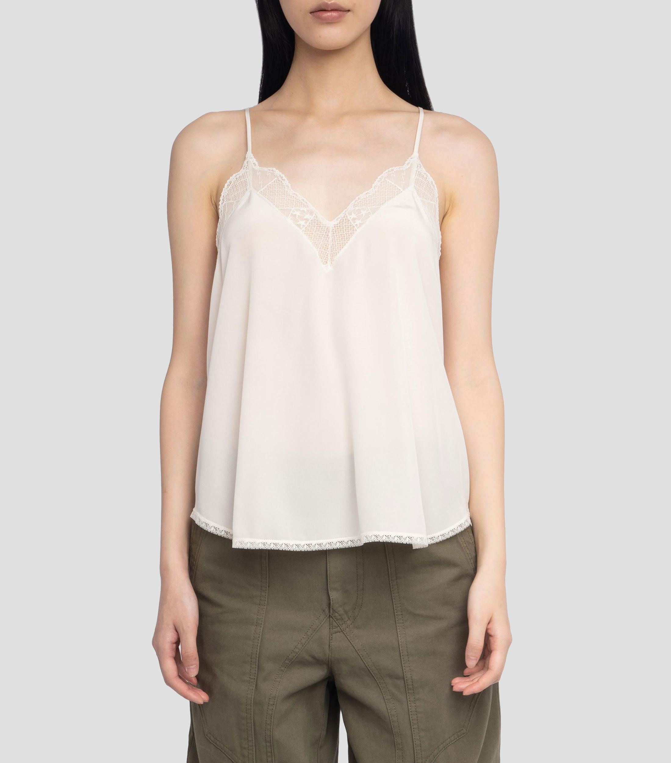 Blusa lisa sin mangas Mujer