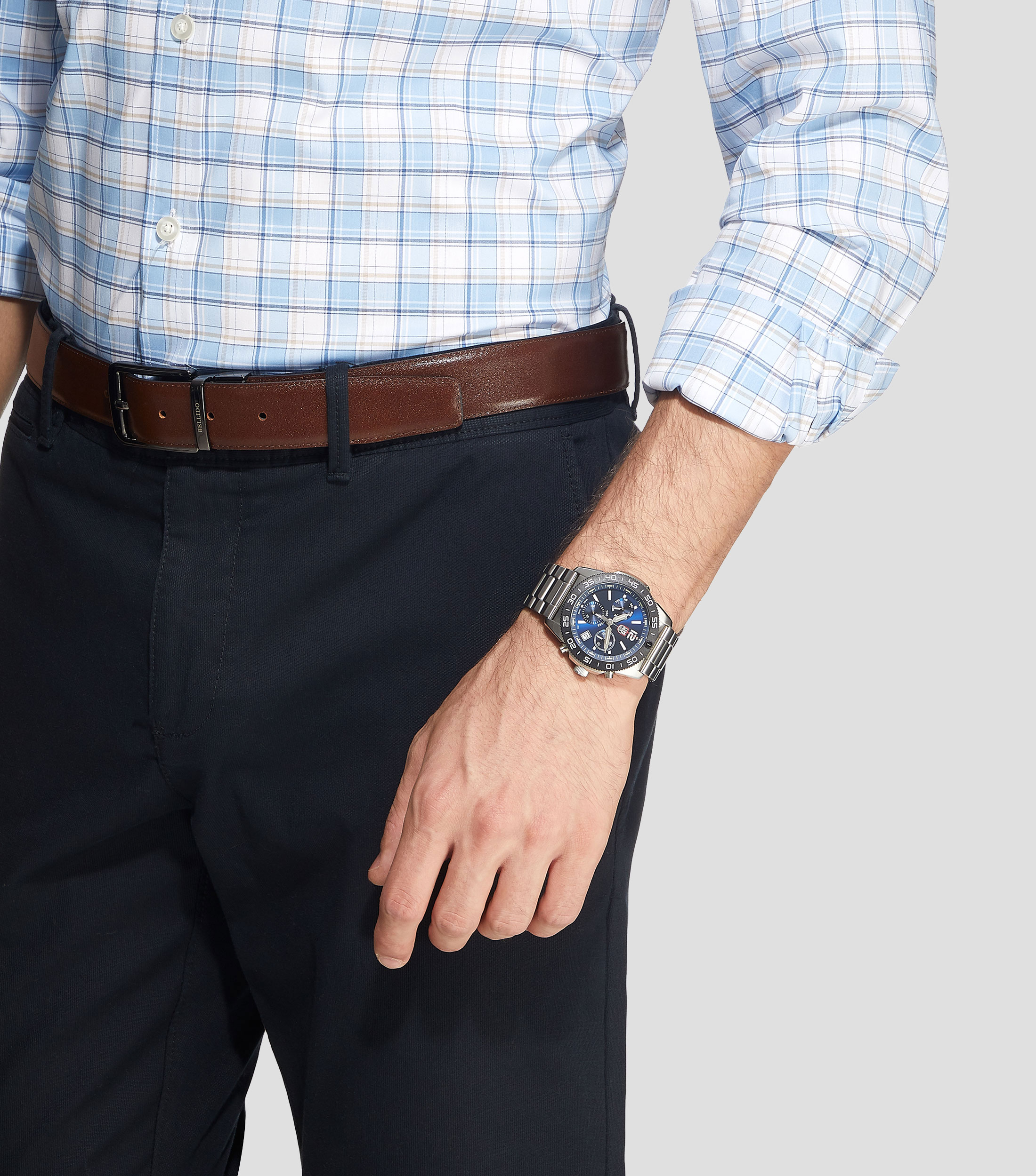 Reloj para hombre Pacific Diver Chronograph 3140 Series de vestir, Plateado