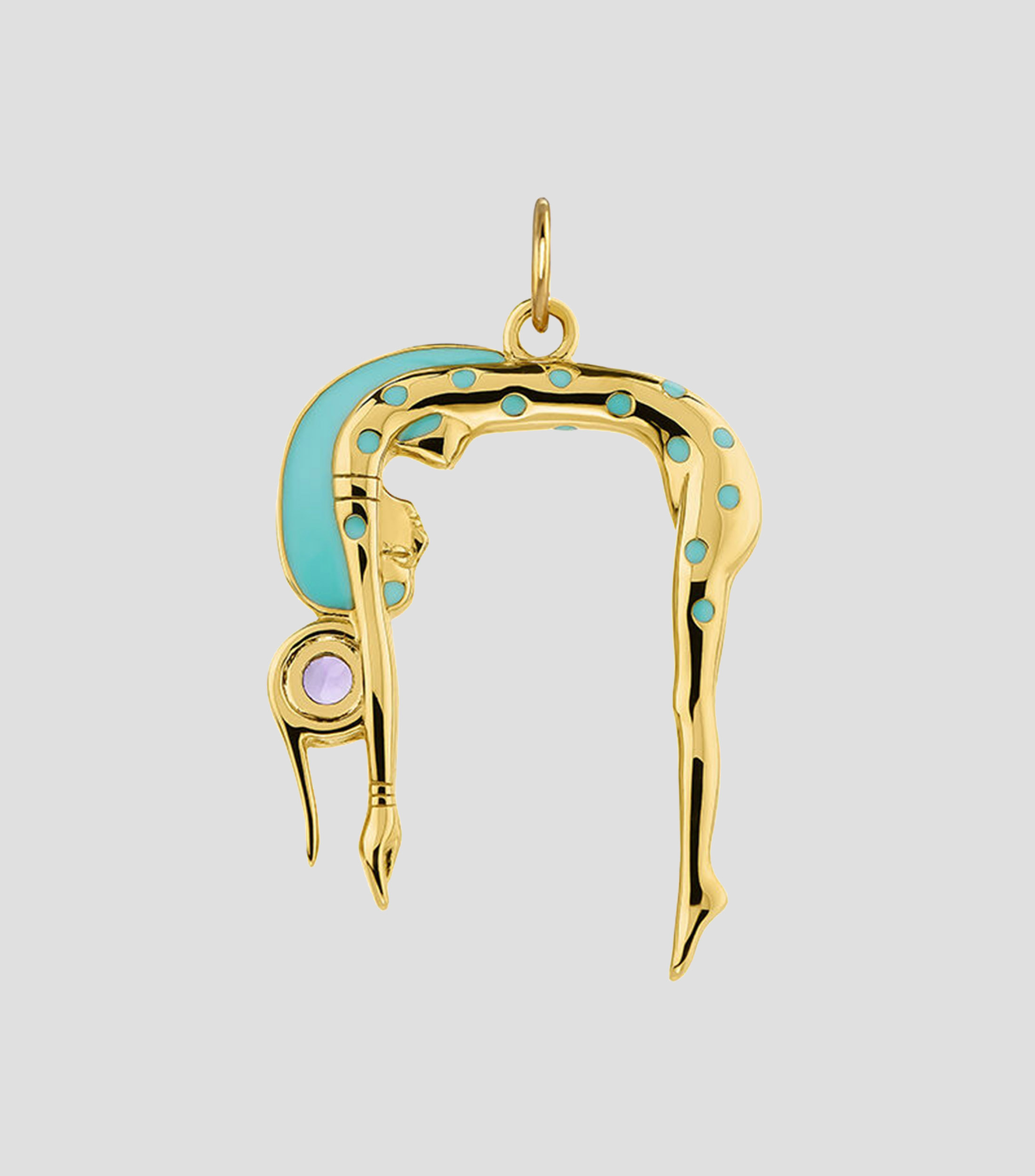 Charm en plata .925 con amatista Diosa Nut Mujer
