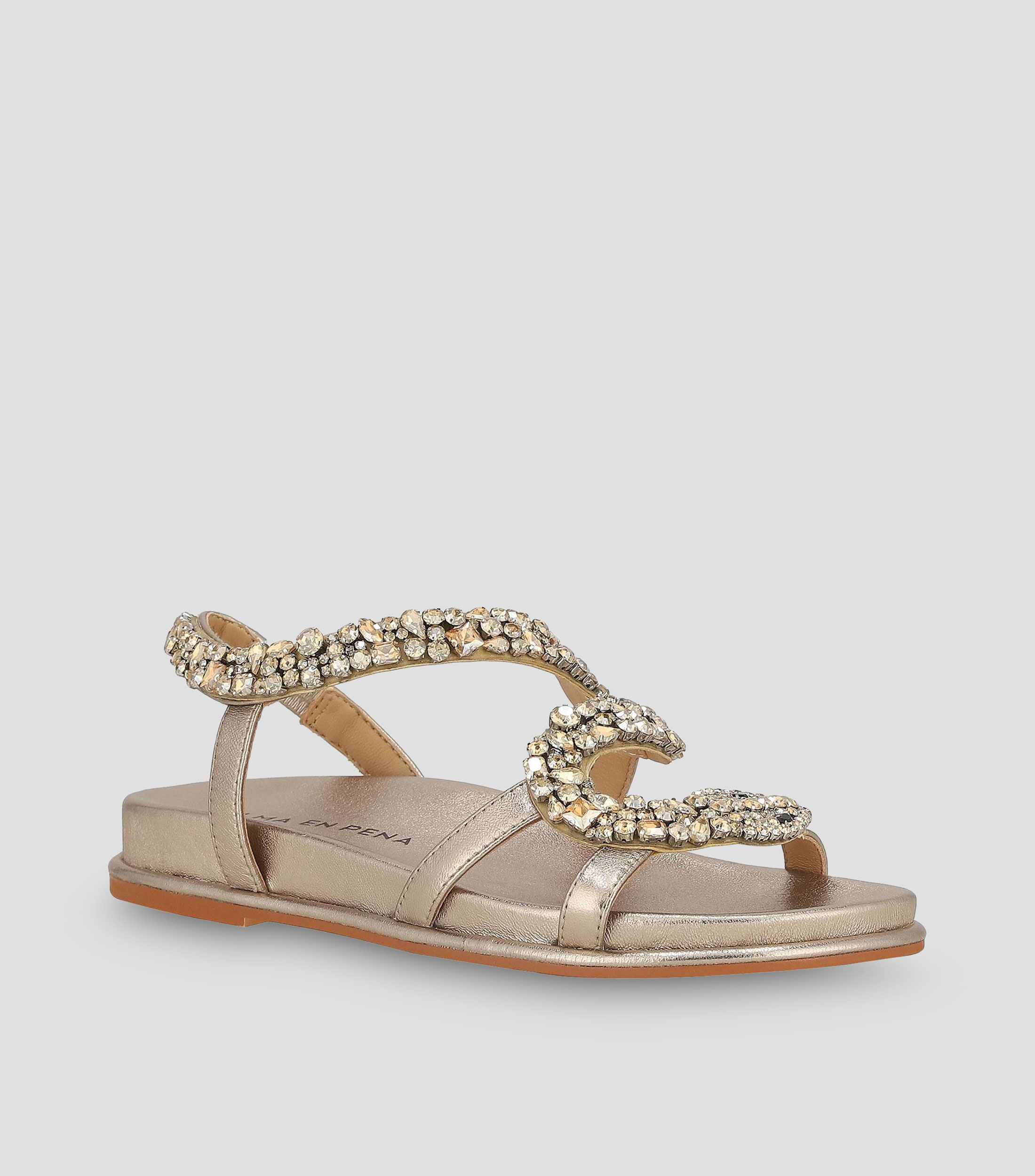 Sandalias con Tacón Bajo Media Luna de 3 cm Mujer