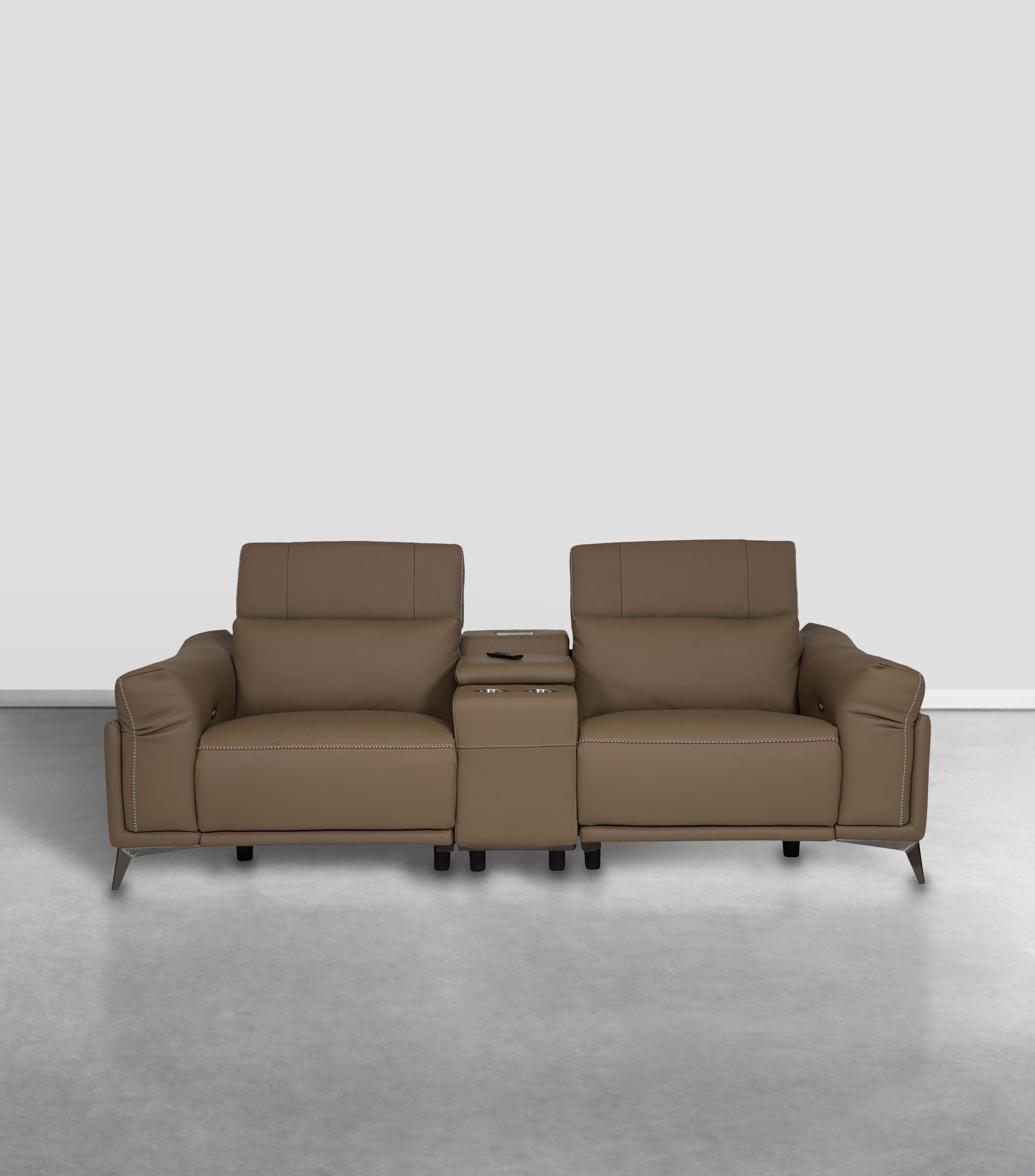 Love Seat Reclinable Eléctrico con sonido en Piel Café
