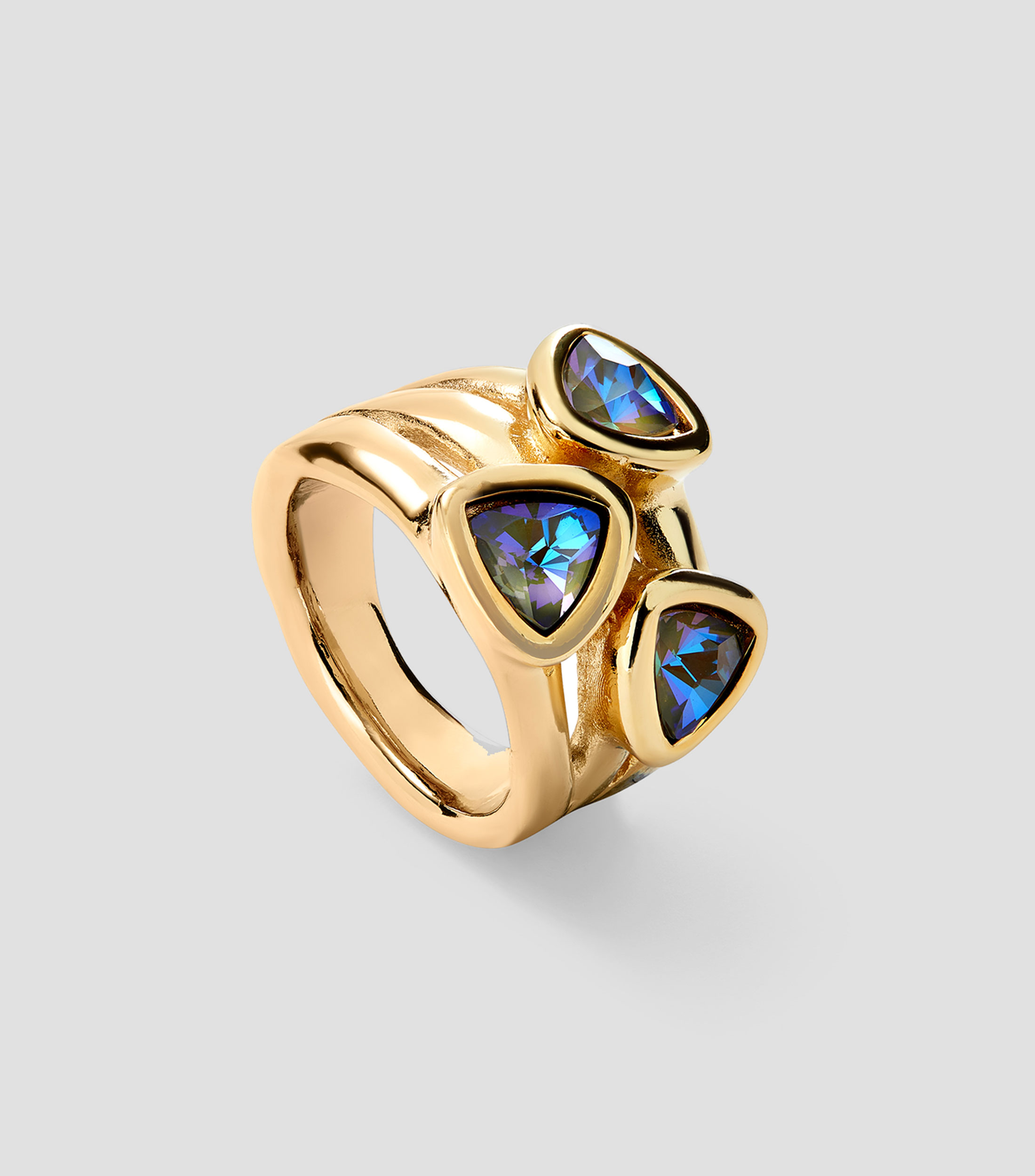 Anillo con triángulos Mujer