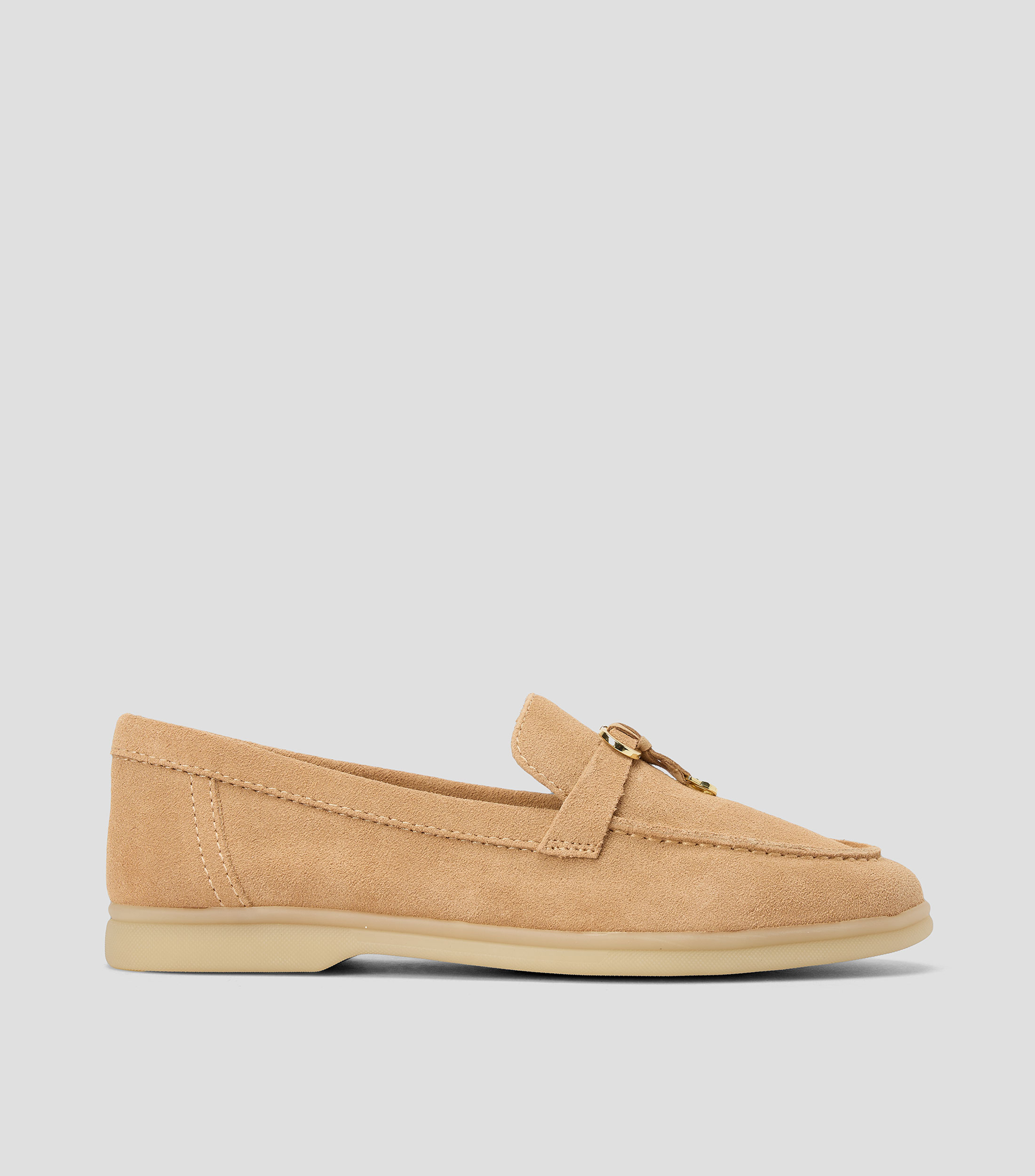 Mocasines con adorno en piel Mujer