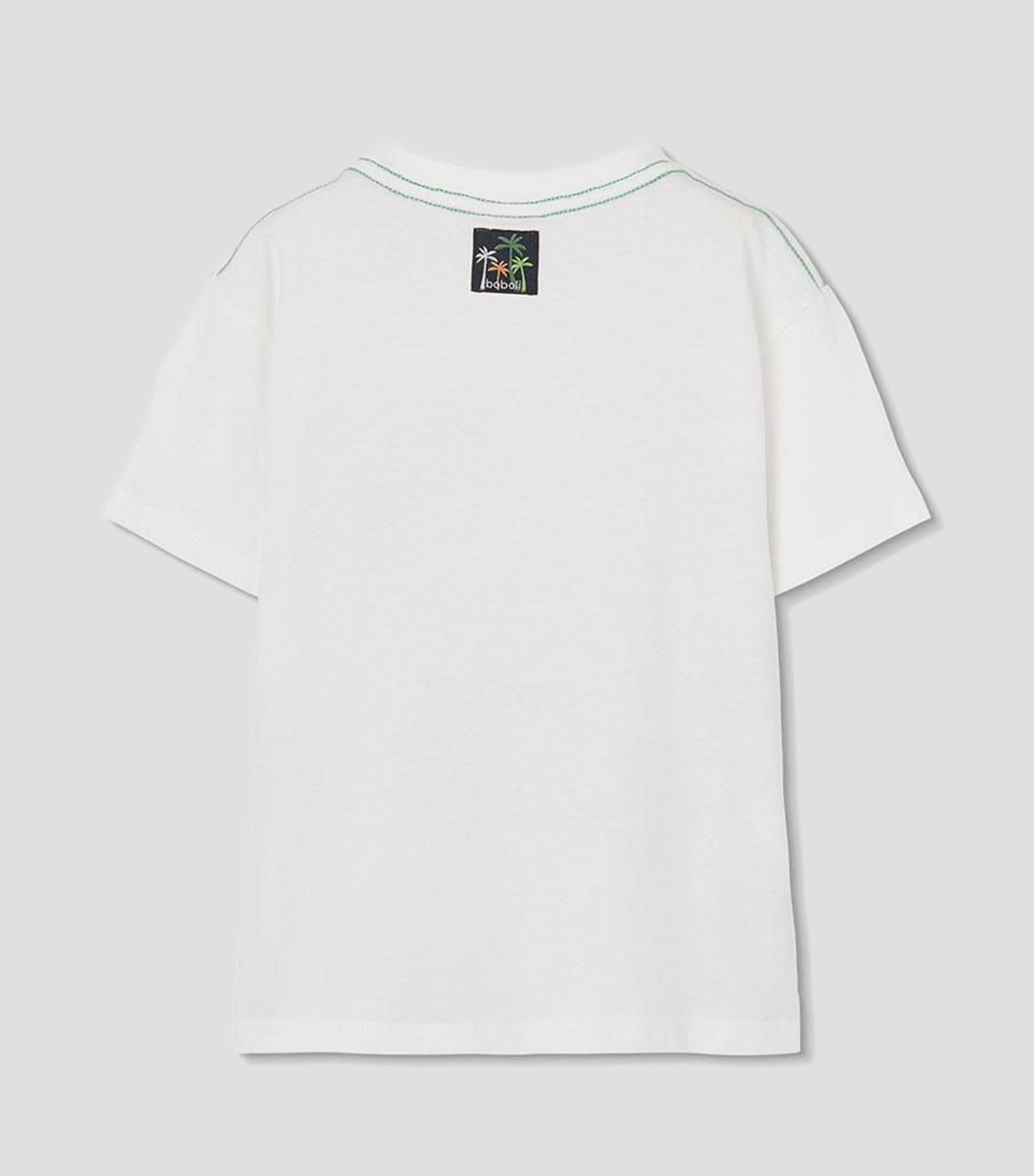 Playera de cuello redondo con manga corta estampada Bebé
