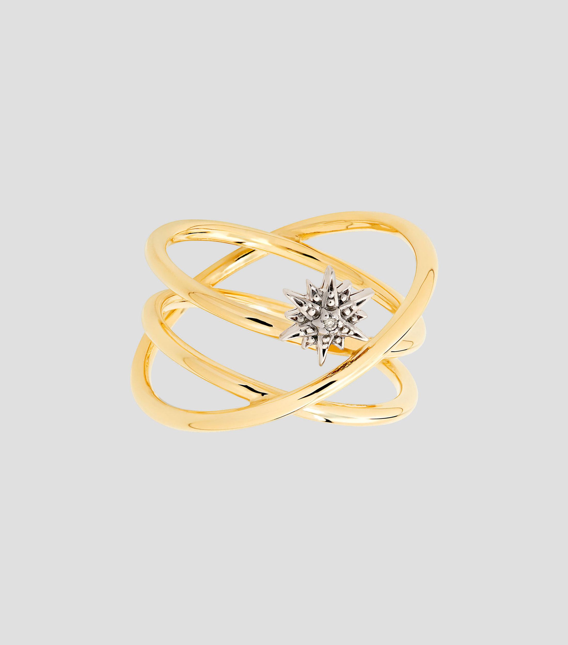 Anillo en oro de 18 kilates con diamantes Pearls of Genesis Mujer