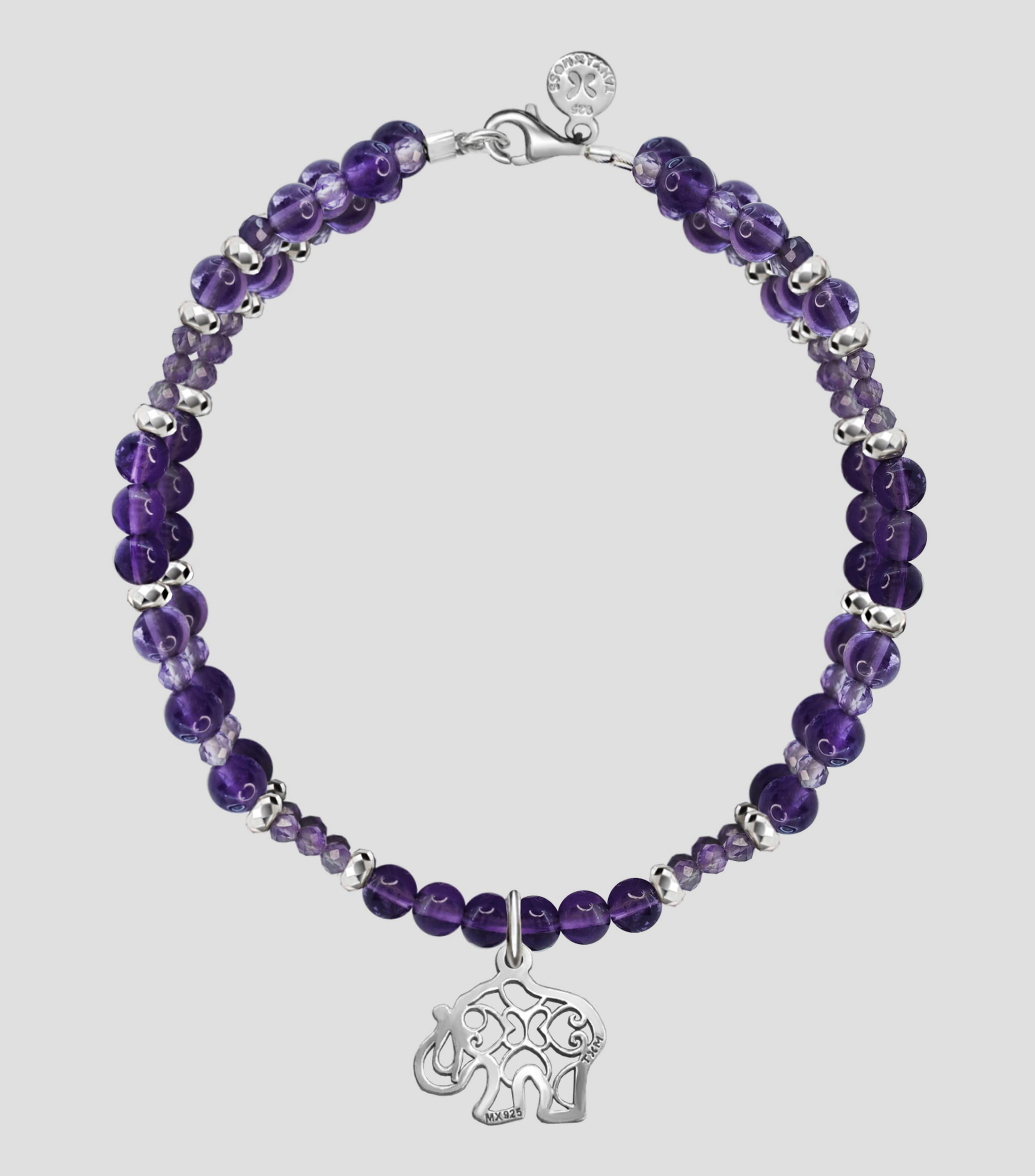 Pulsera en Plata .925 Zen con Amatistas Mujer