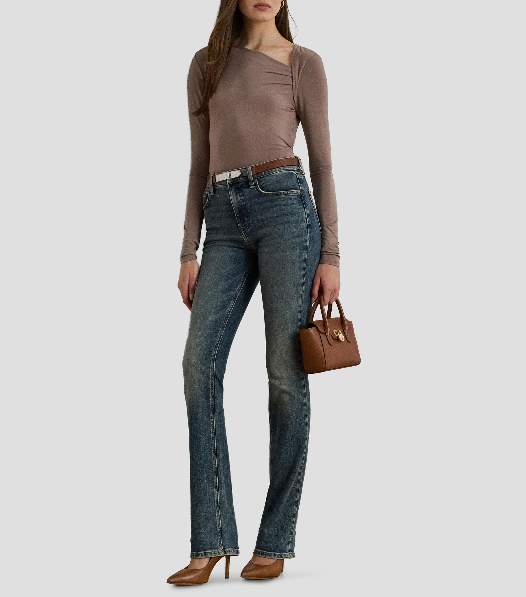 Suéter cuello asimétrico Mujer
