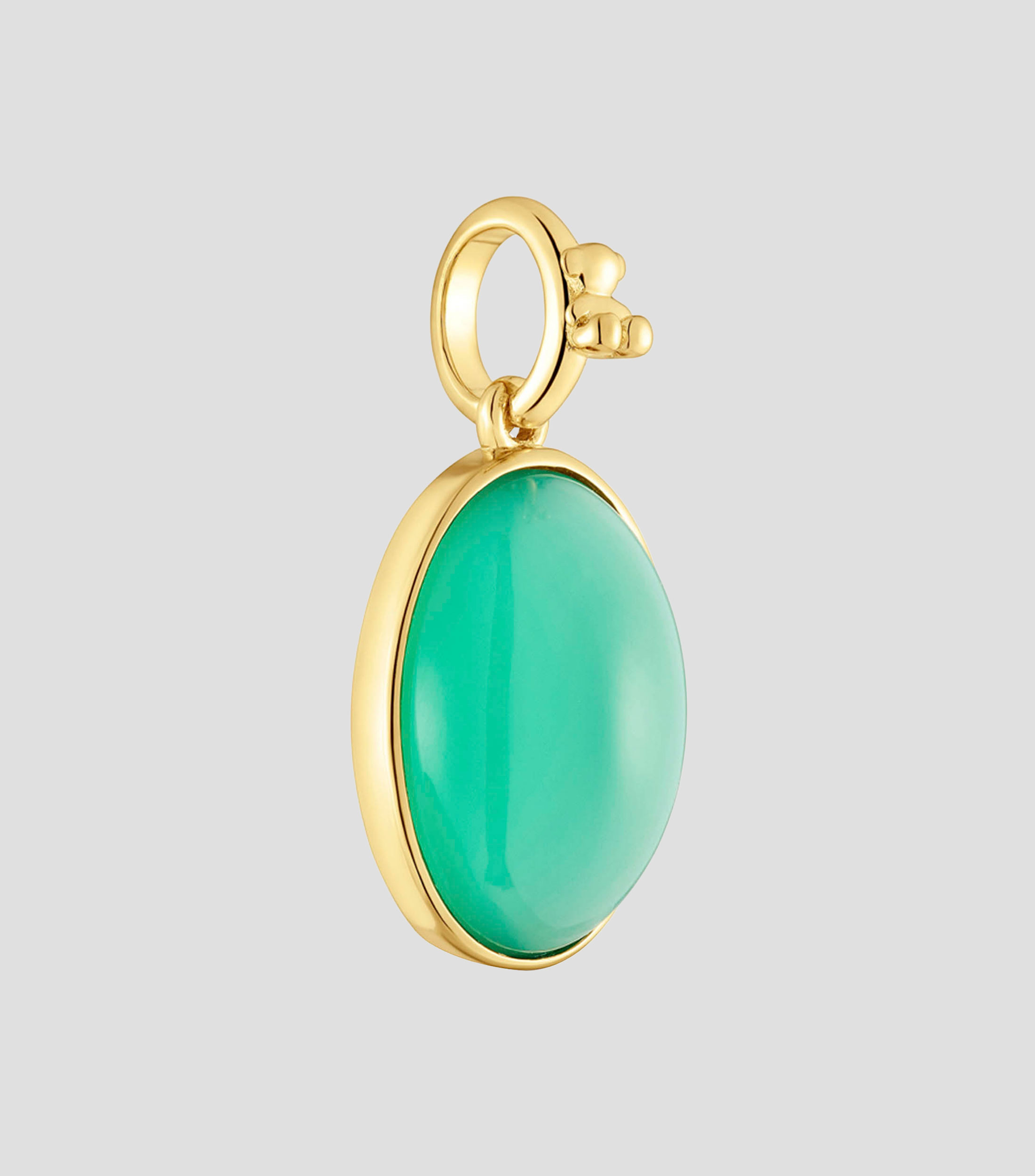 Dije Medallions con Calcedonia Verde Mujer