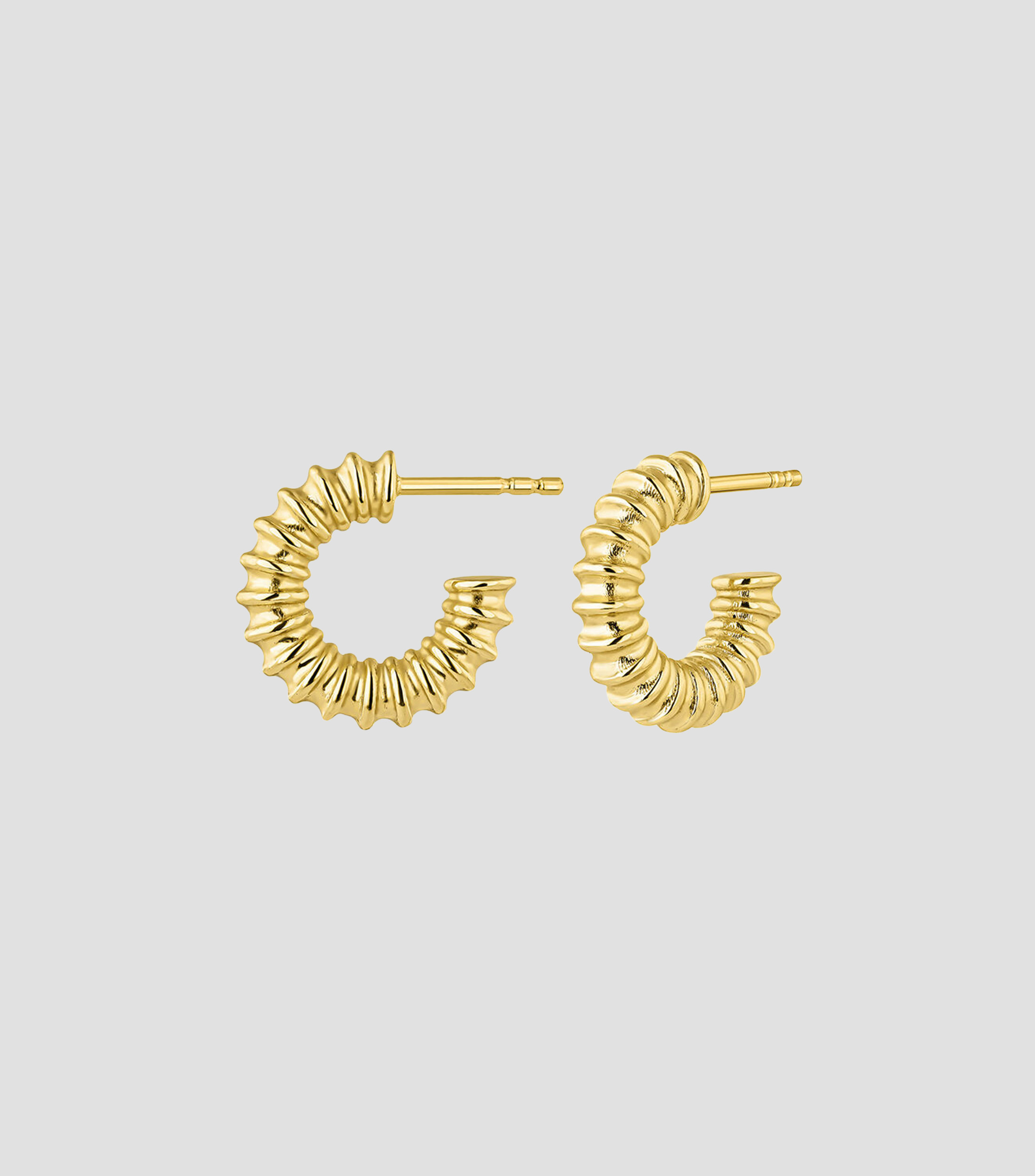 Aretes en Vermeil amarillo Hooped Mujer