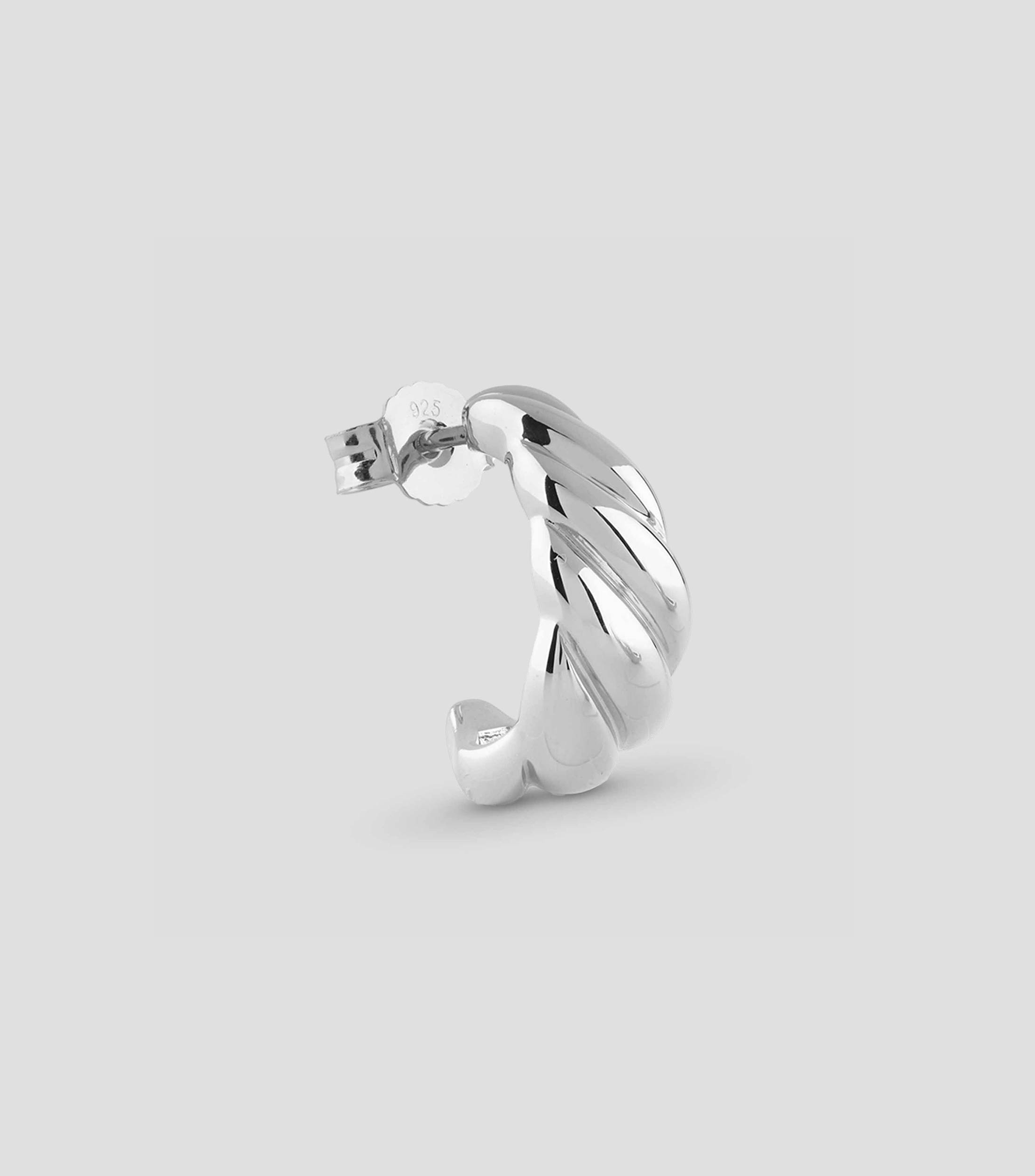 Aretes en Plata .925 con Líneas Mujer