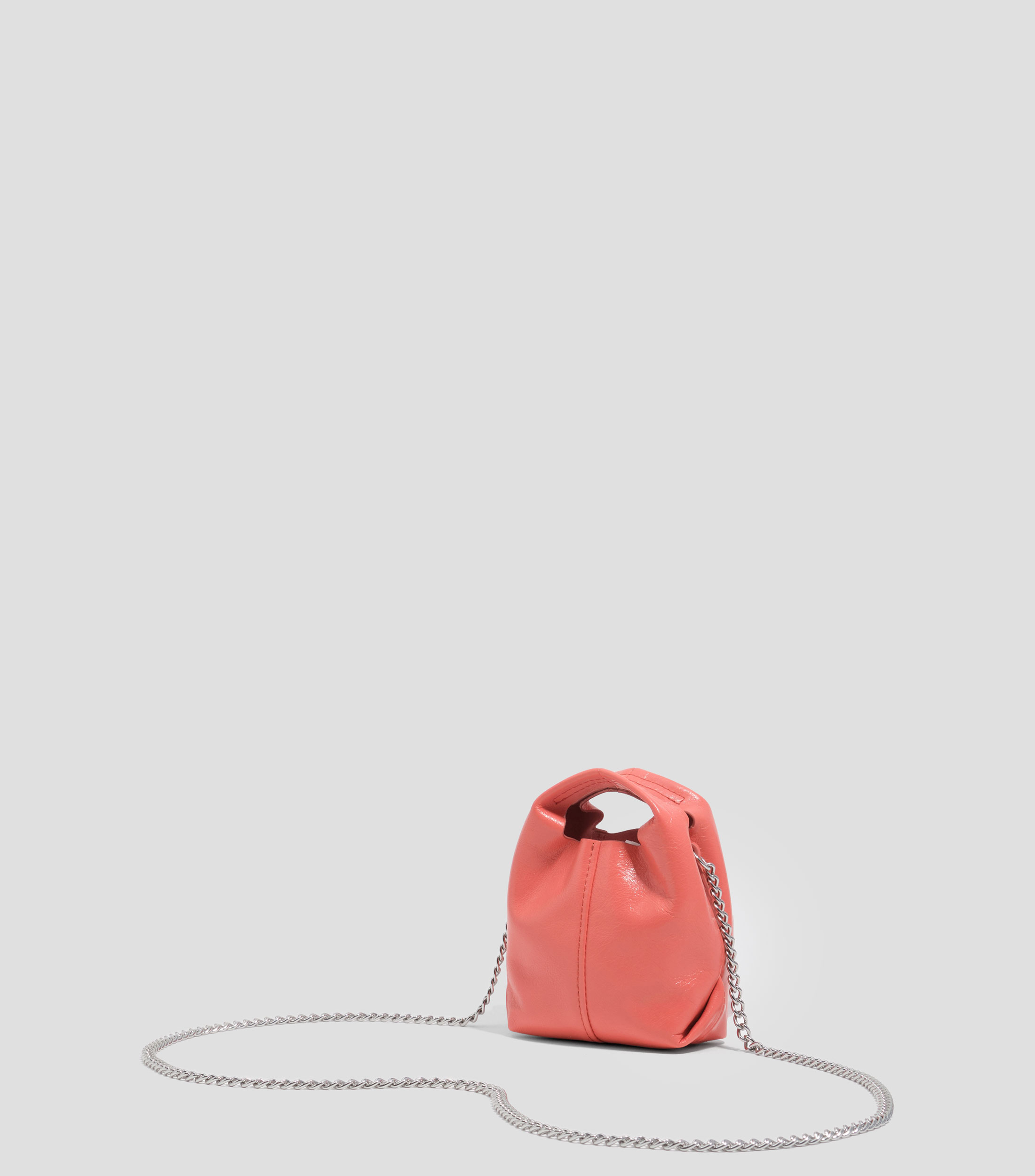 Bolsa crossbody en piel lisa Mujer