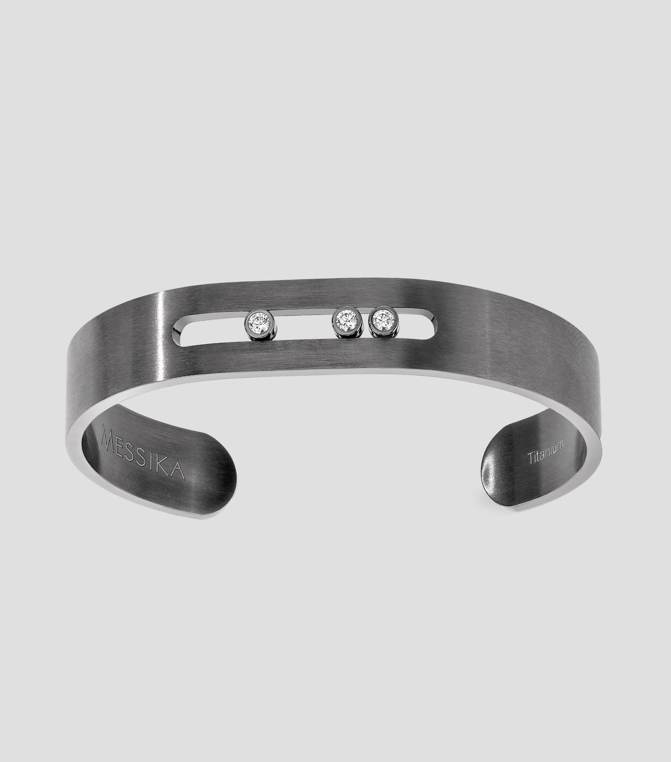 Brazalete con diamantes Move Titanium Hombre