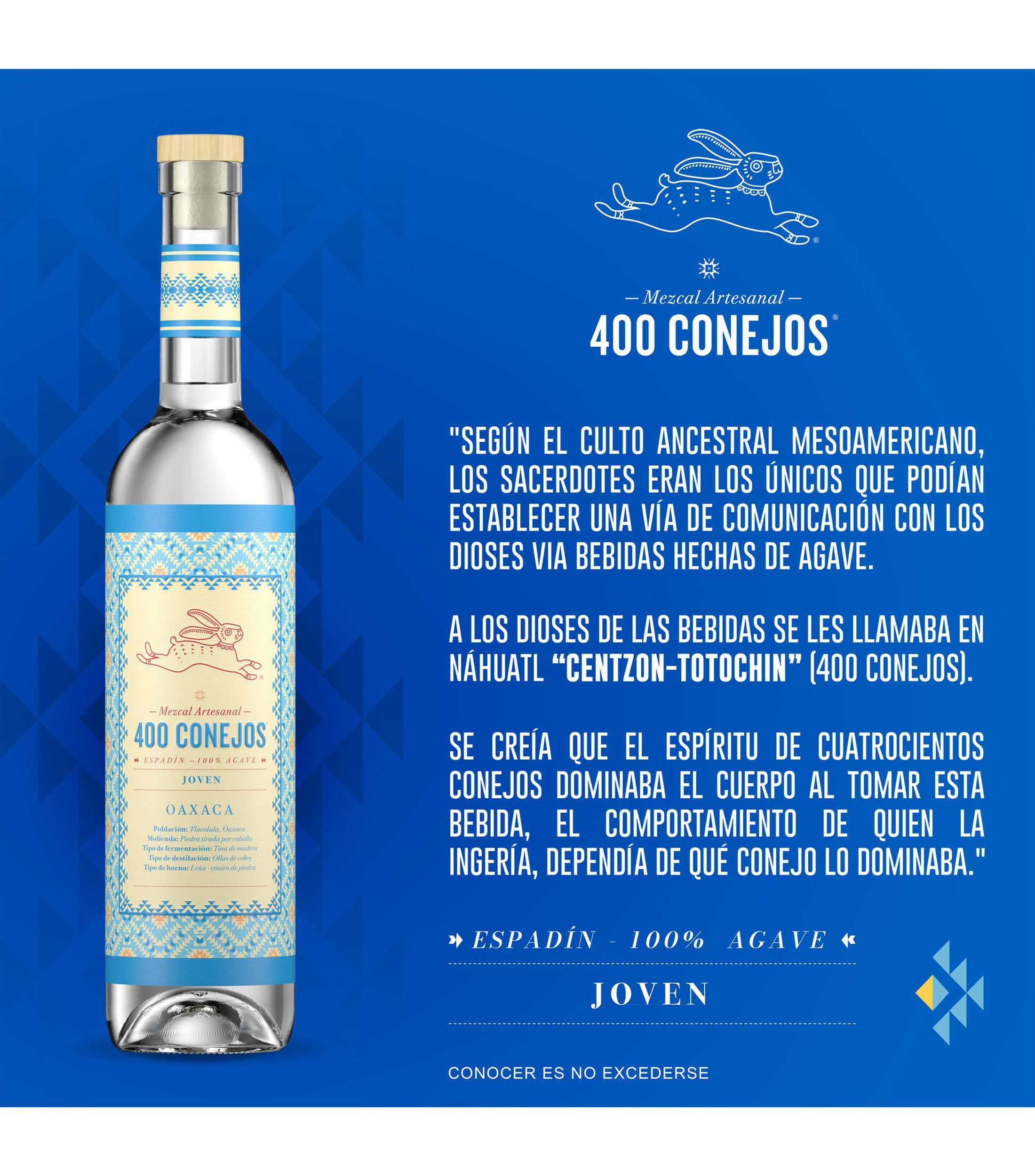 Mezcal Artesanal 400 Conejos, 700 ml