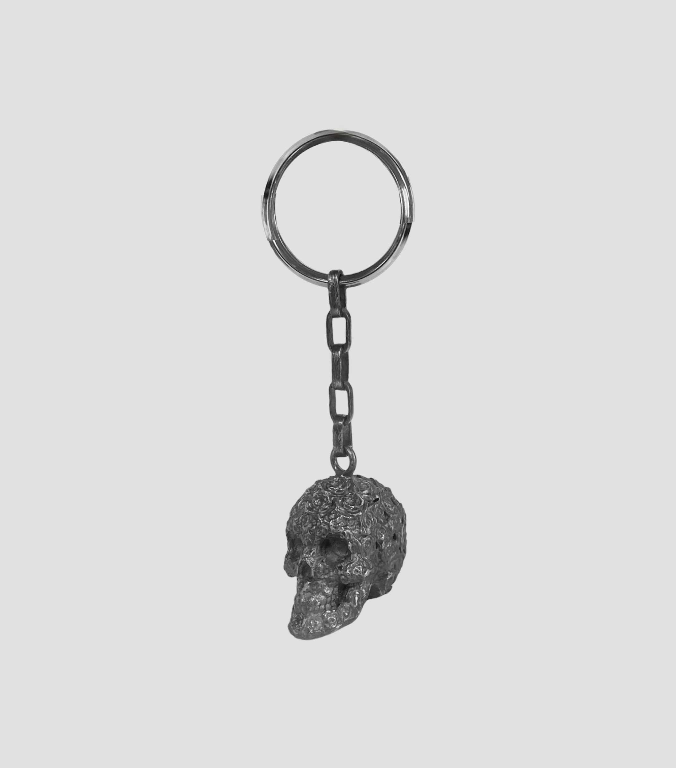 Llavero de craneo en plata .925 Unisex