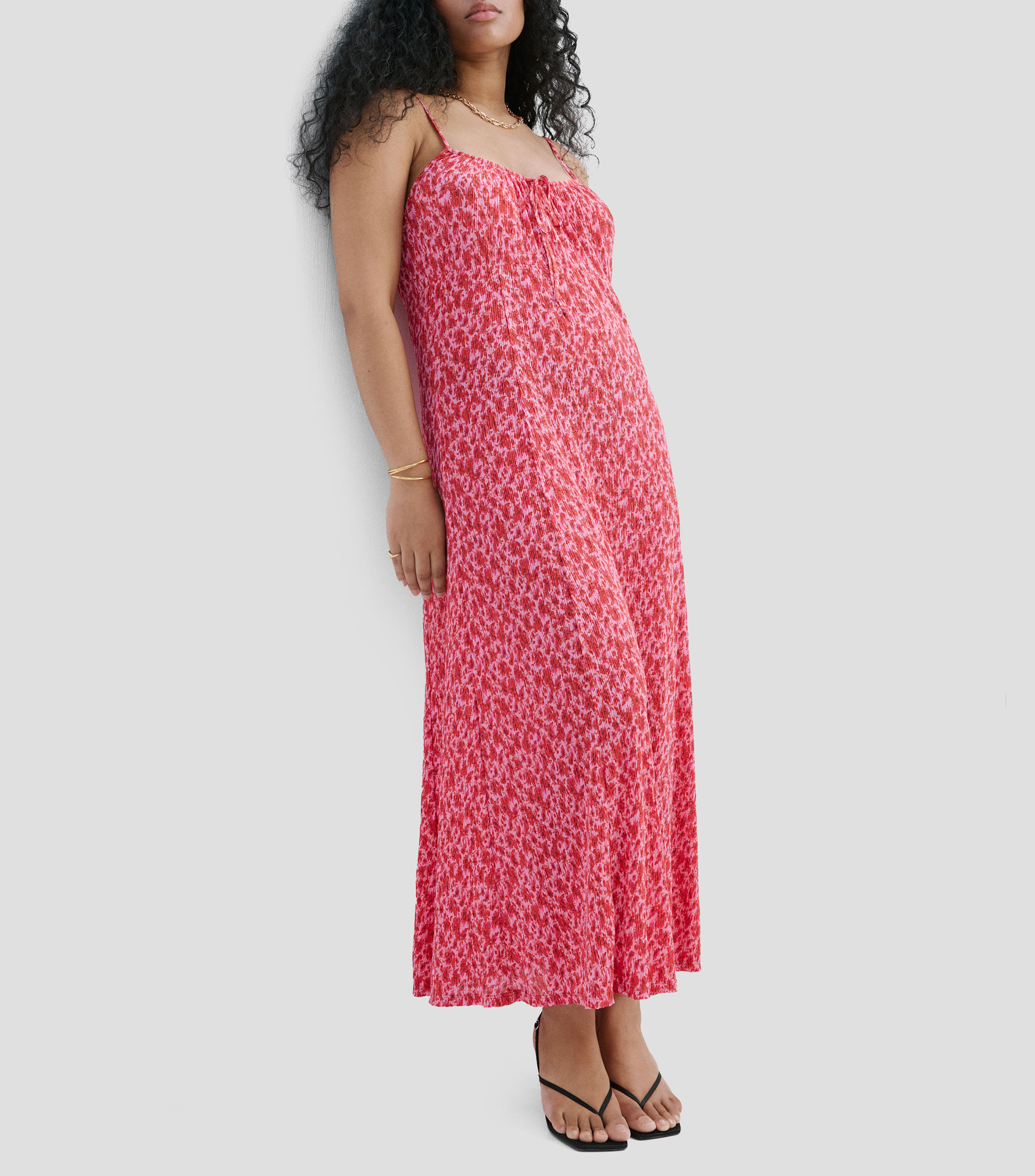 Vestido largo estampado Mujer