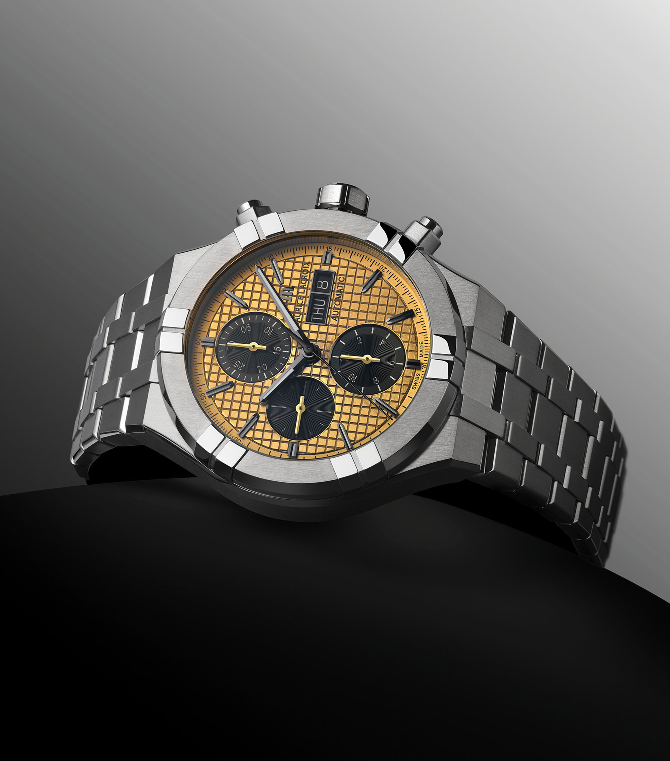 Reloj Unisex Aikon Automatic casual plateado, dorado