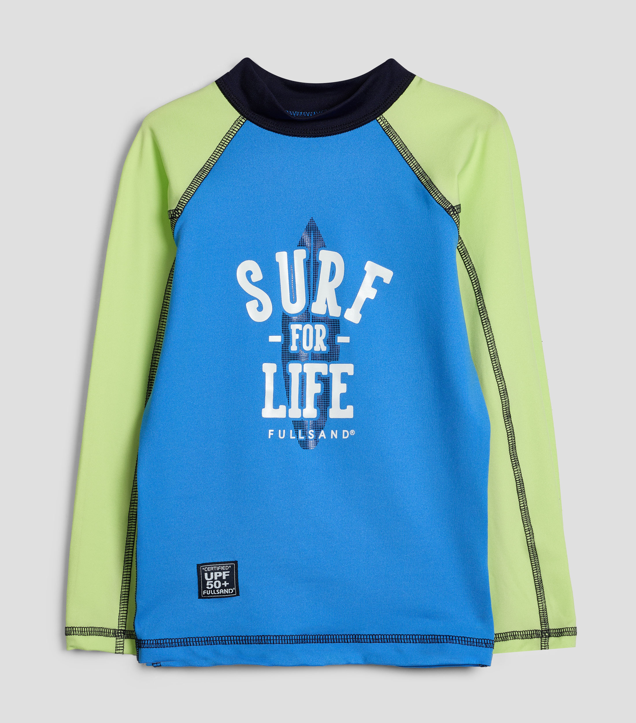 Playera de playa cuello redondo manga larga estampada Niño