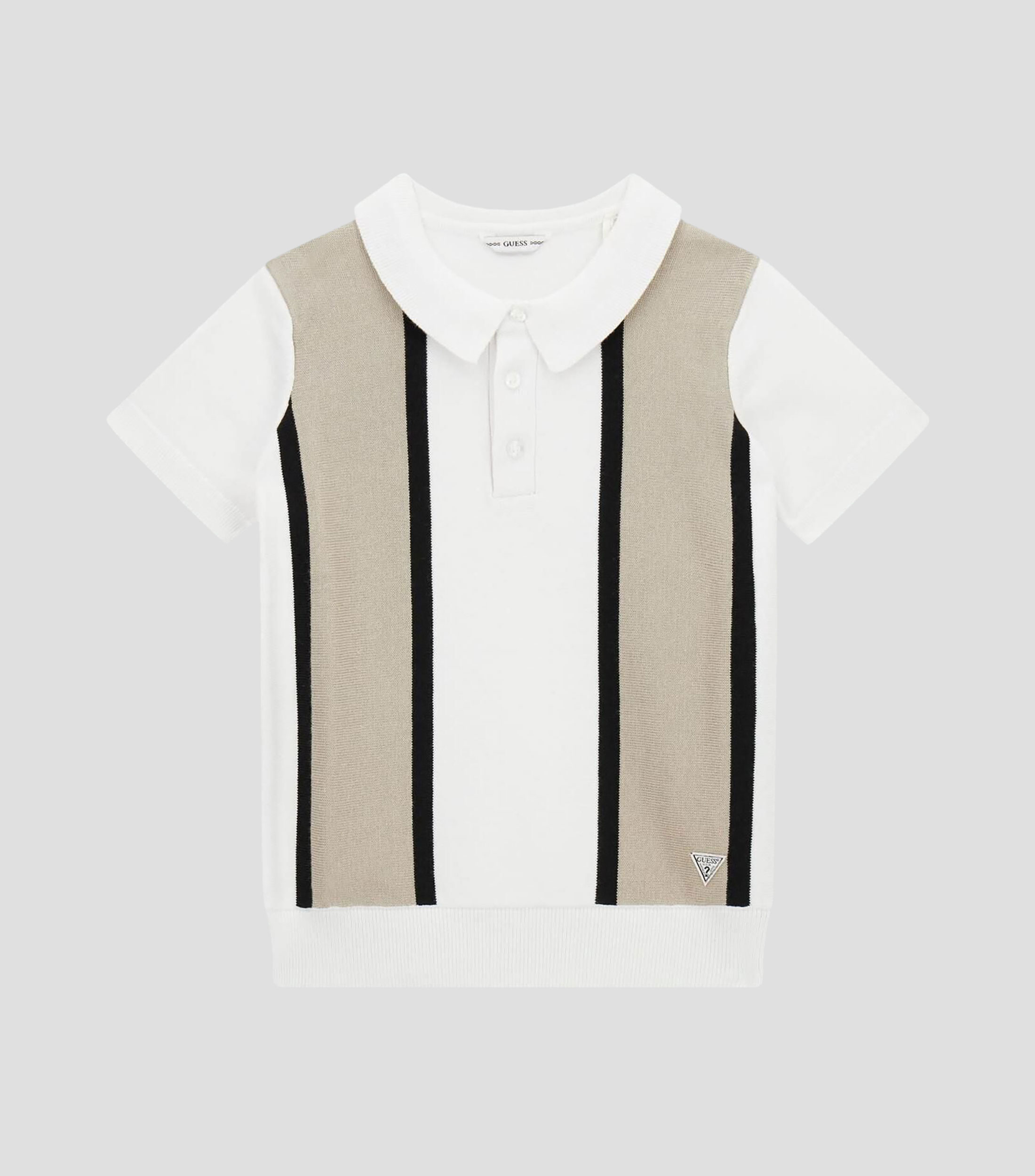 Playera tipo Polo manga corta con franjas Niño