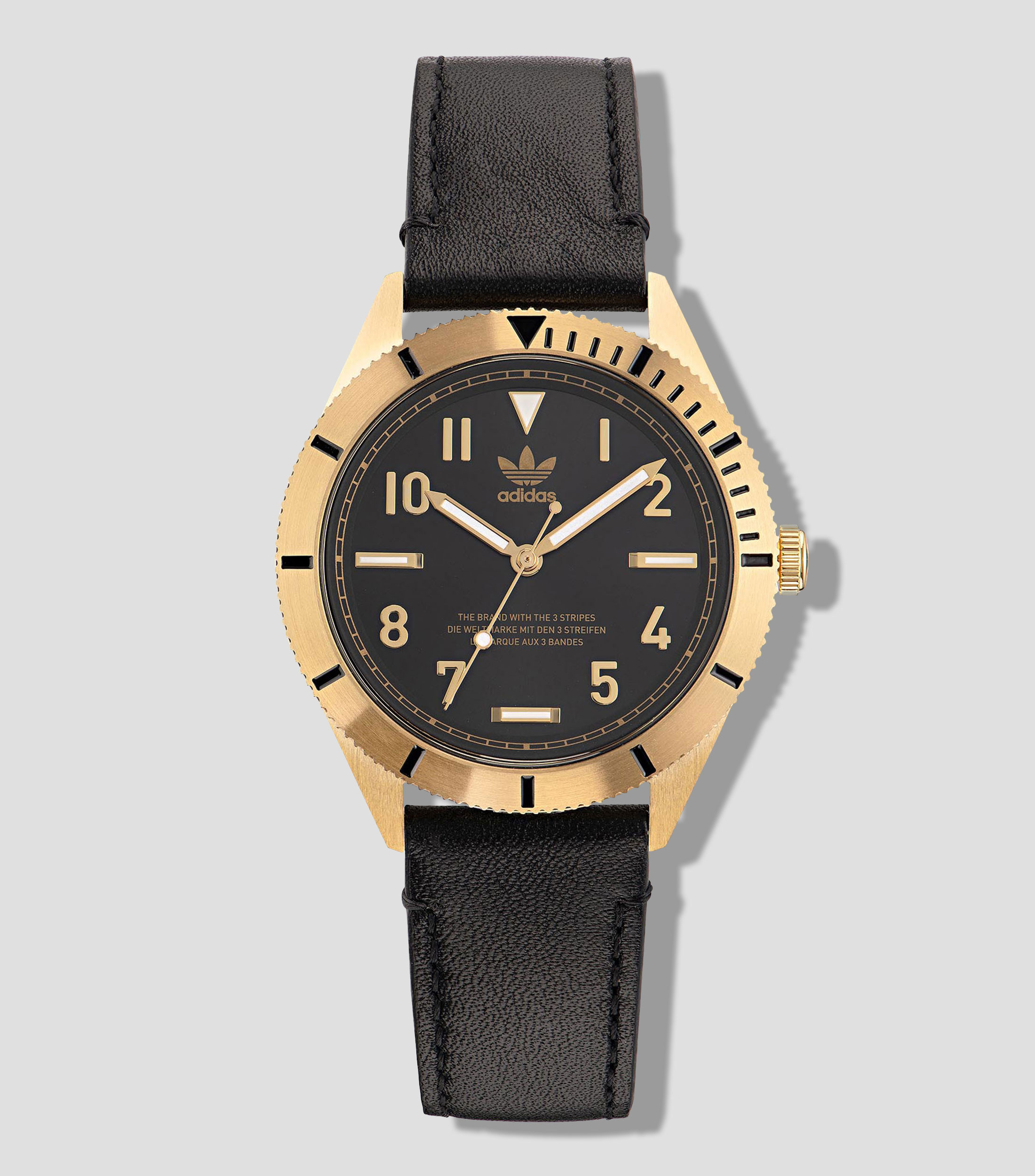 Reloj unisex Fashion Edition Three Sustent 41 mm casual, Dorado
