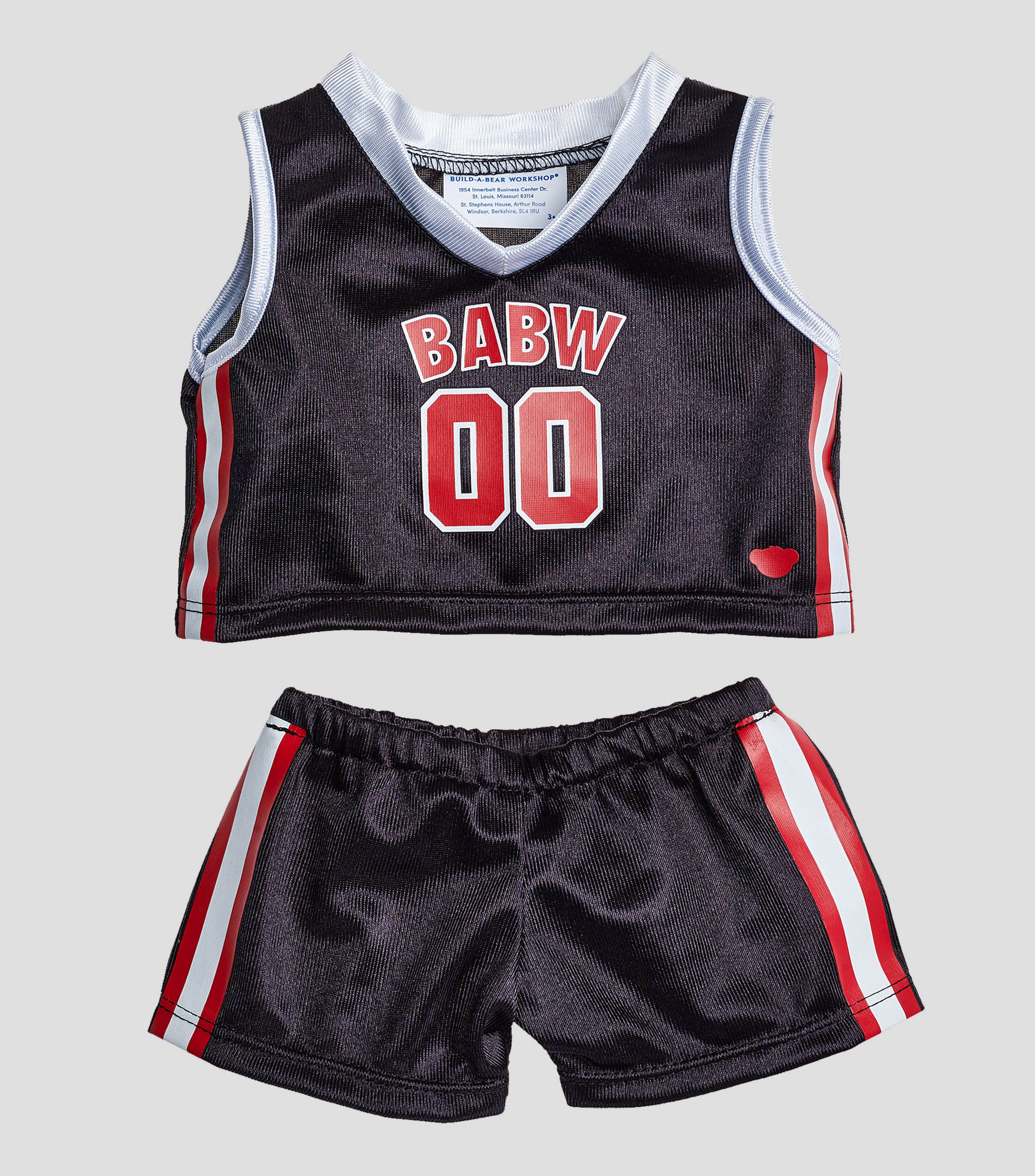 Uniforme de Baloncesto para Muneco de Peluche