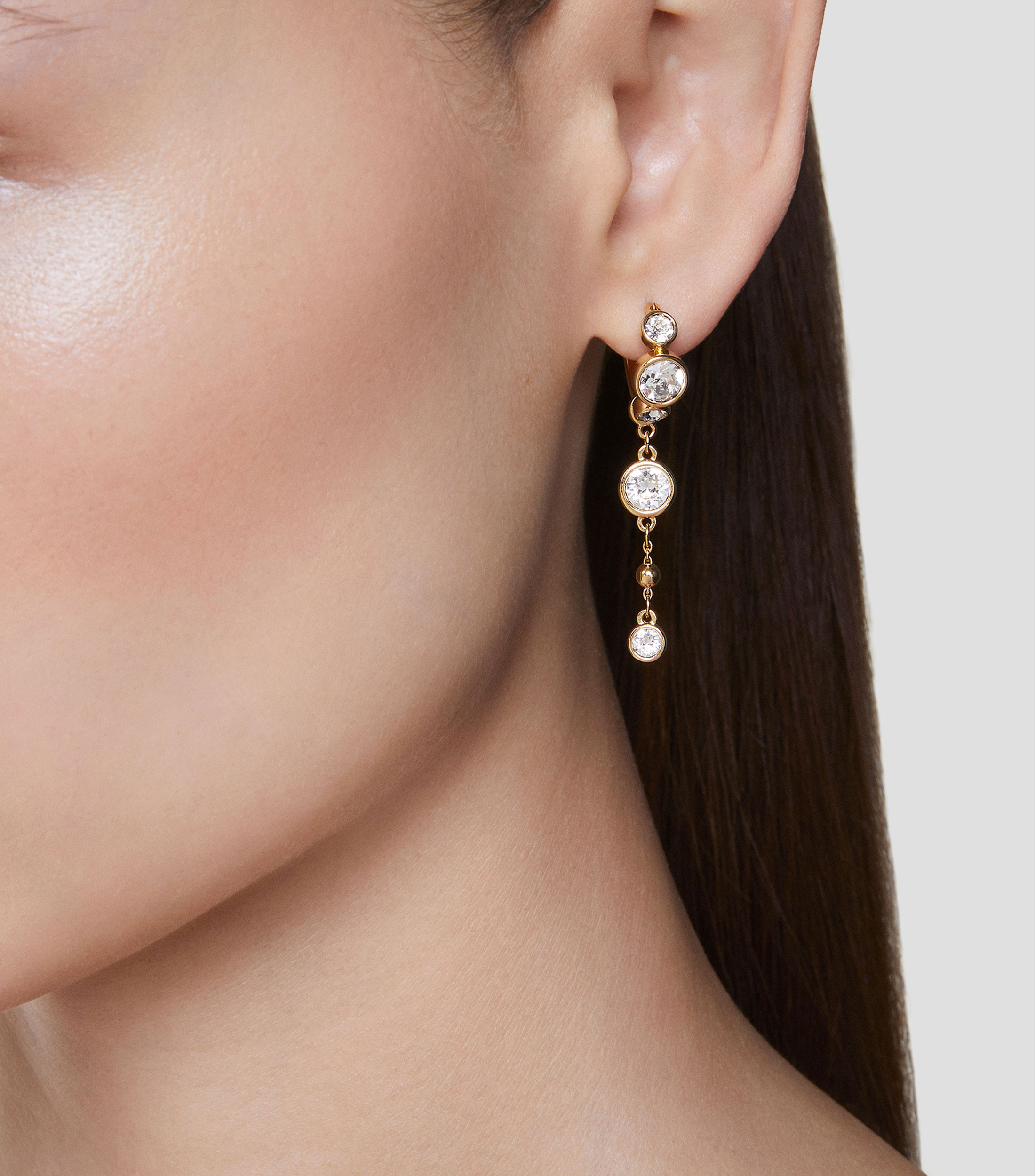 Pendientes largos con cristales Imber Mujer