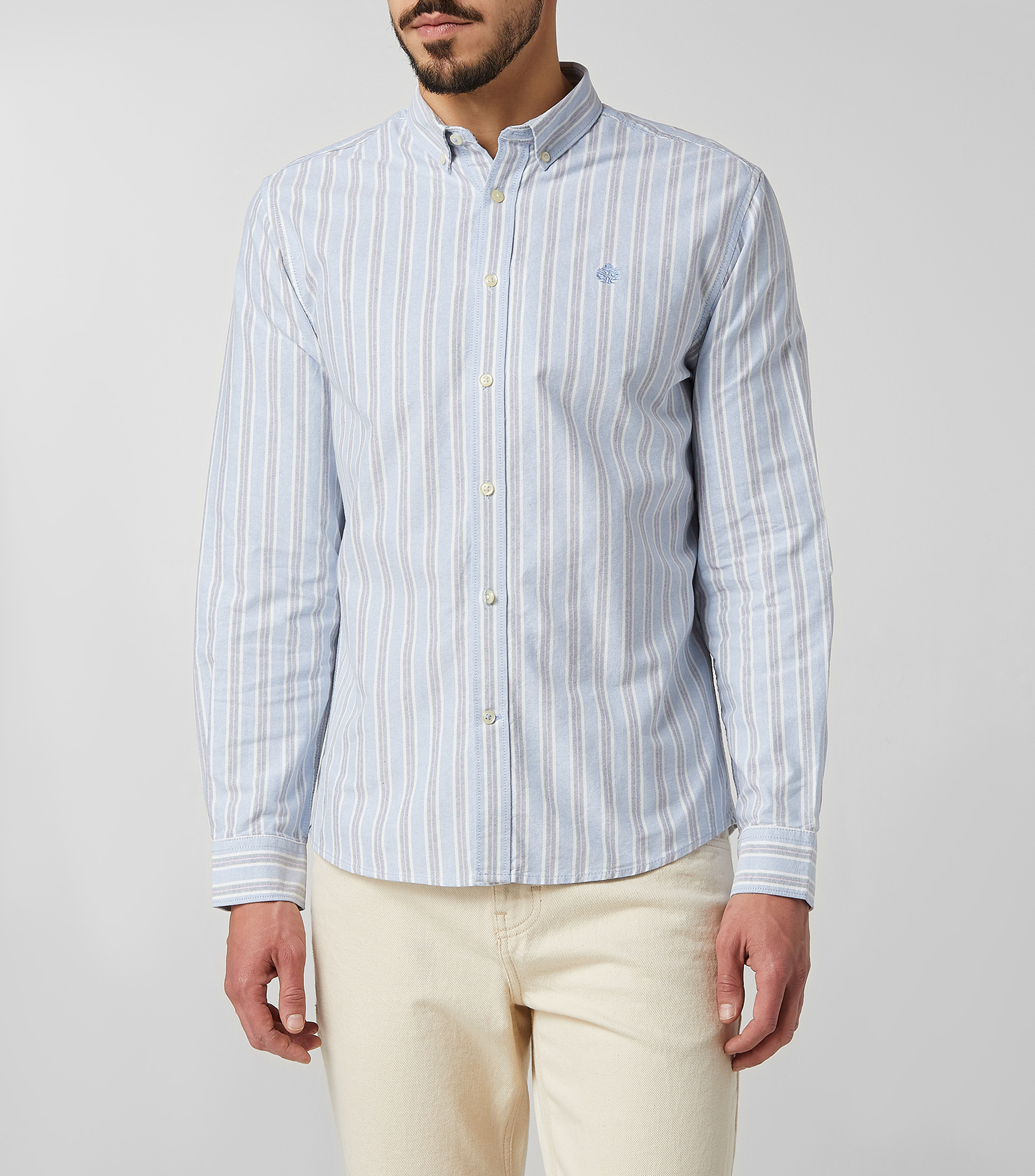 SPRINGFIELD Camisa LS de Sarga A Cuadros Camicia