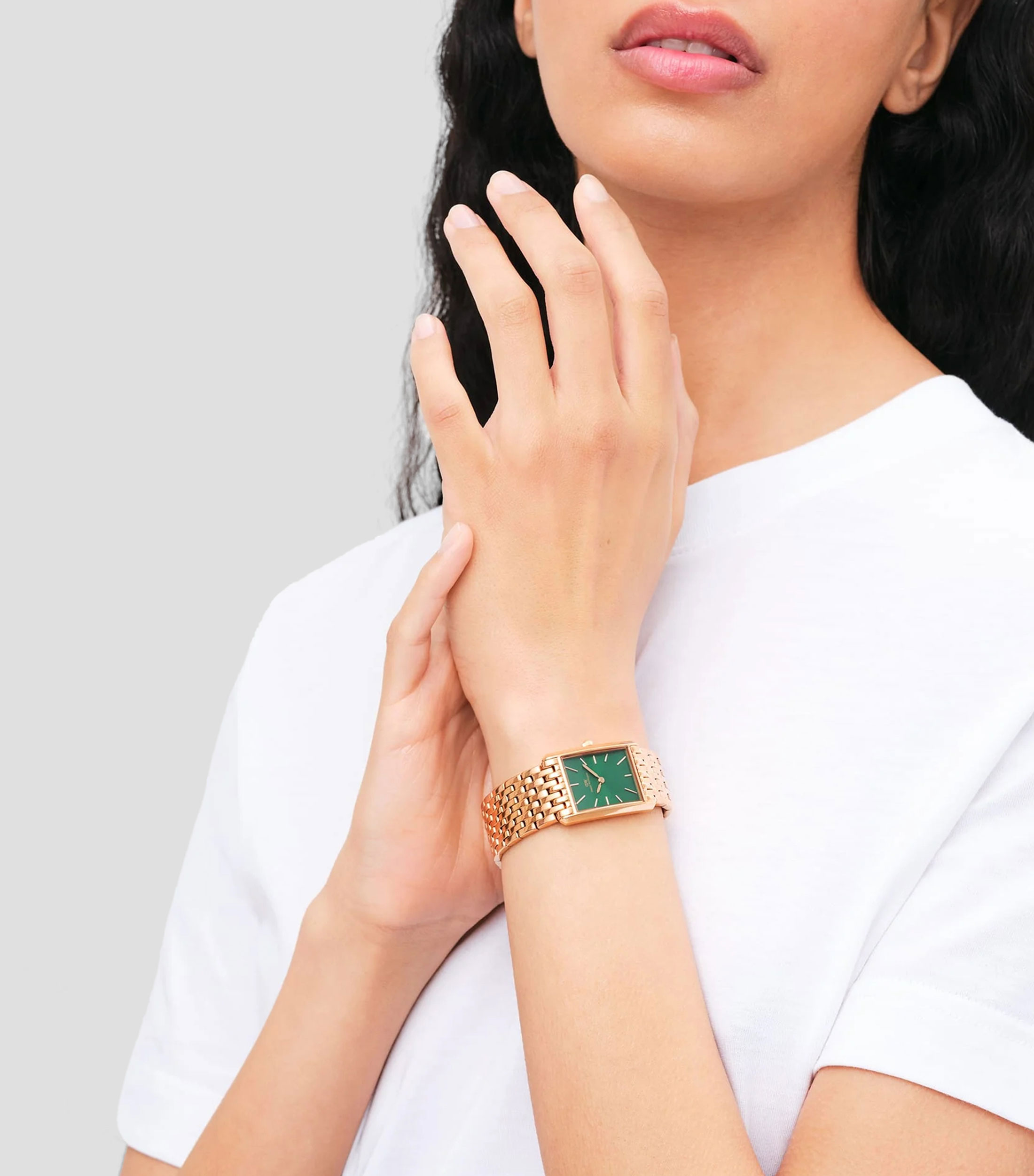 Reloj para Mujer Bound Verde, Oro Rosa