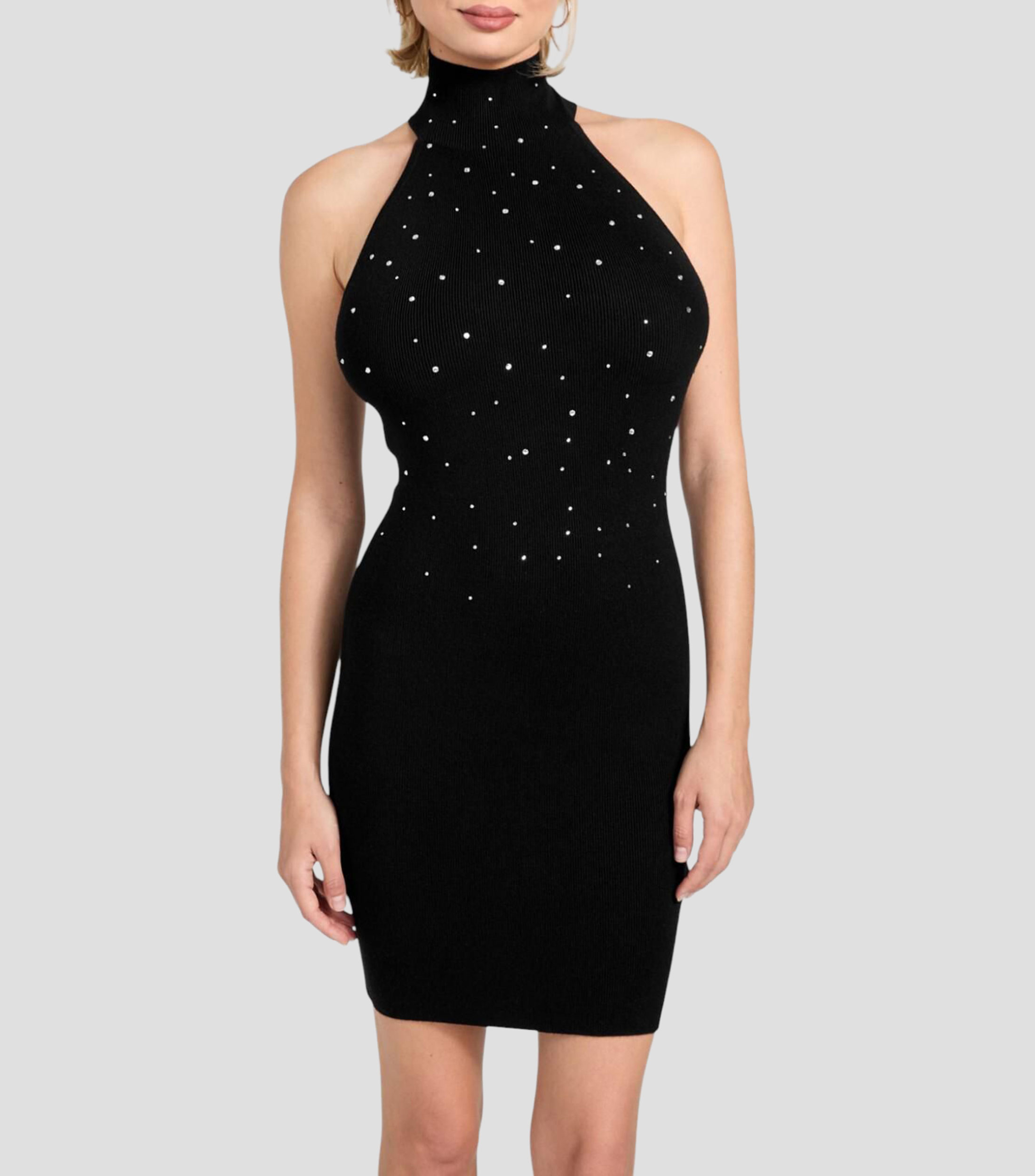 Vestido corto liso Mujer