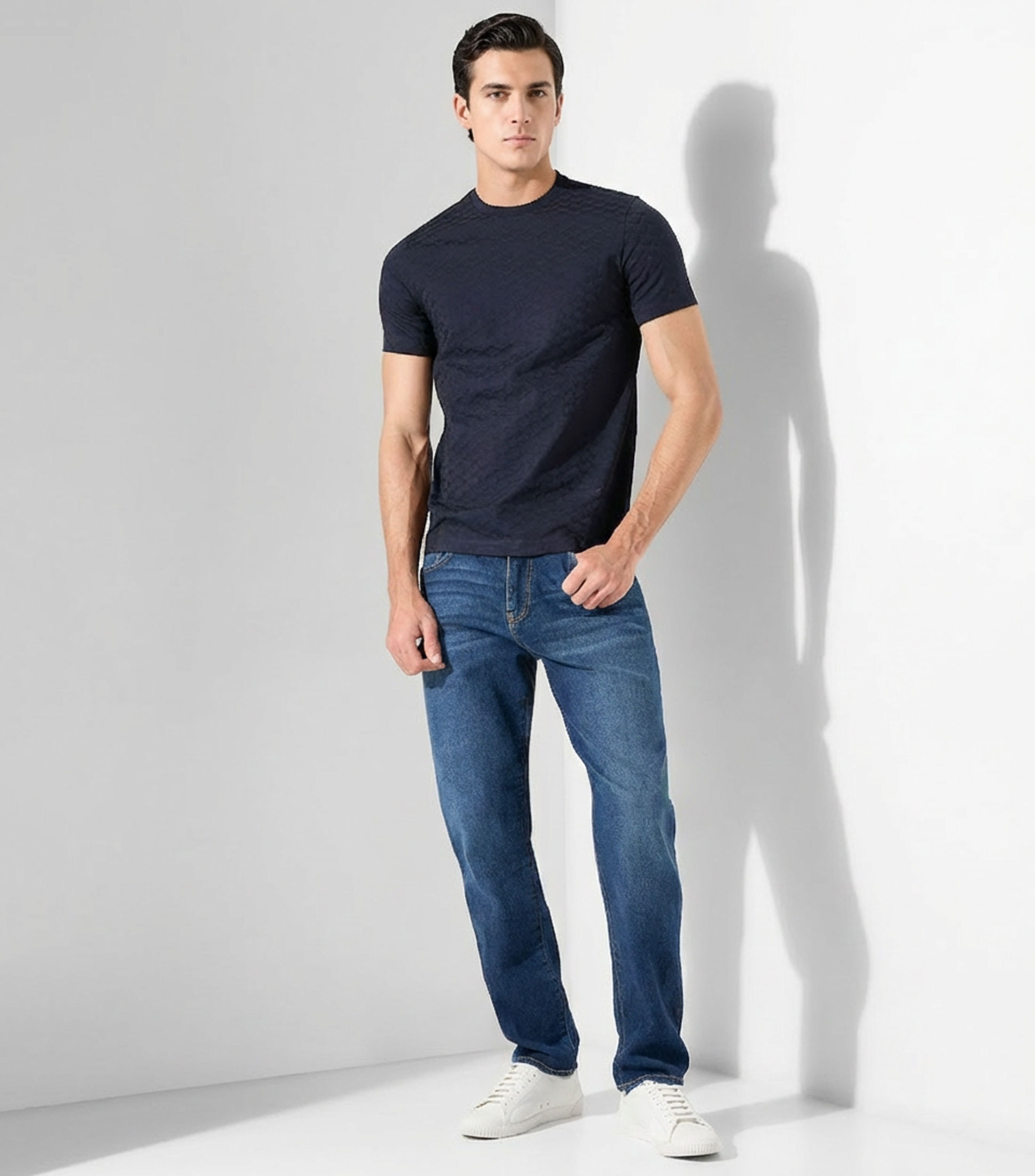 Playera cuello redondo manga corta monogram Hombre