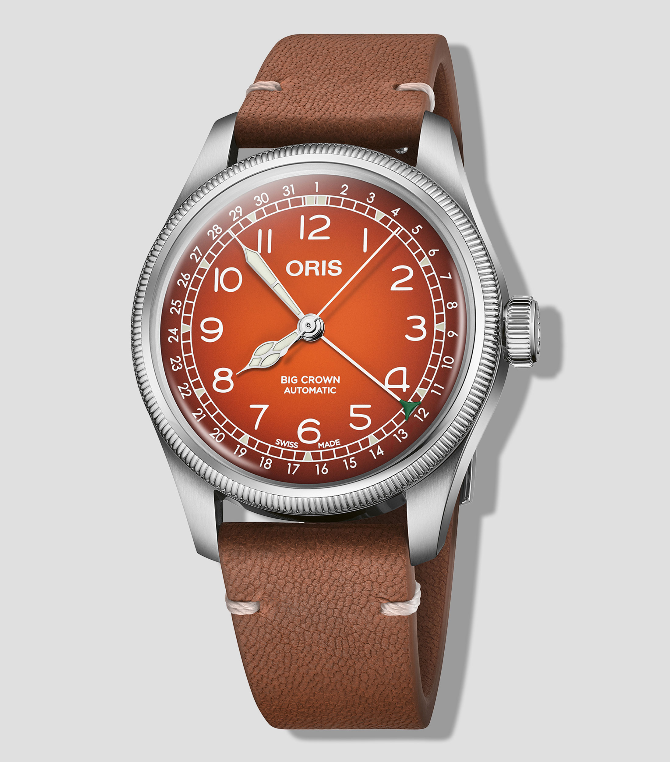 Reloj Unisex Oris x Cervo Volante casual, Plateado, Café