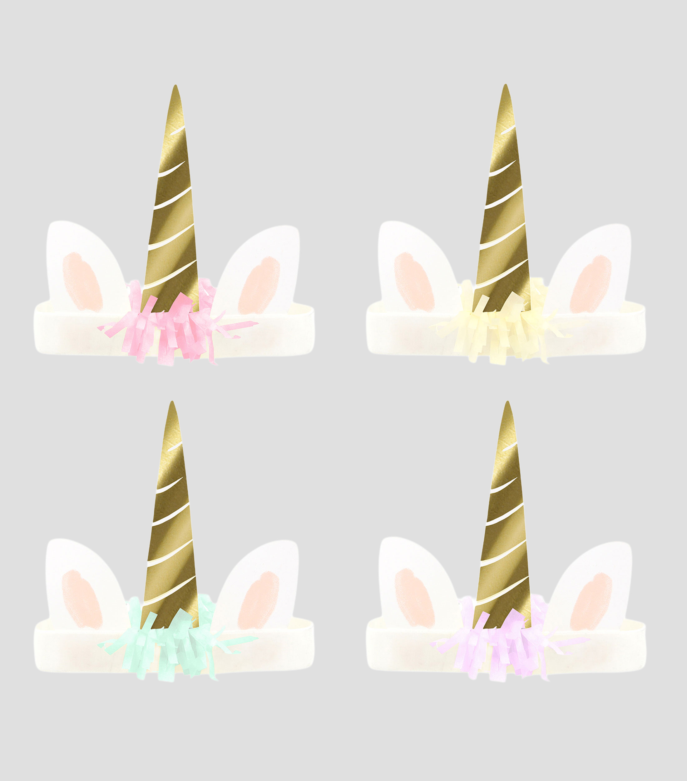 Set 8 bandas para la cabeza Meadow Unicorns Horn