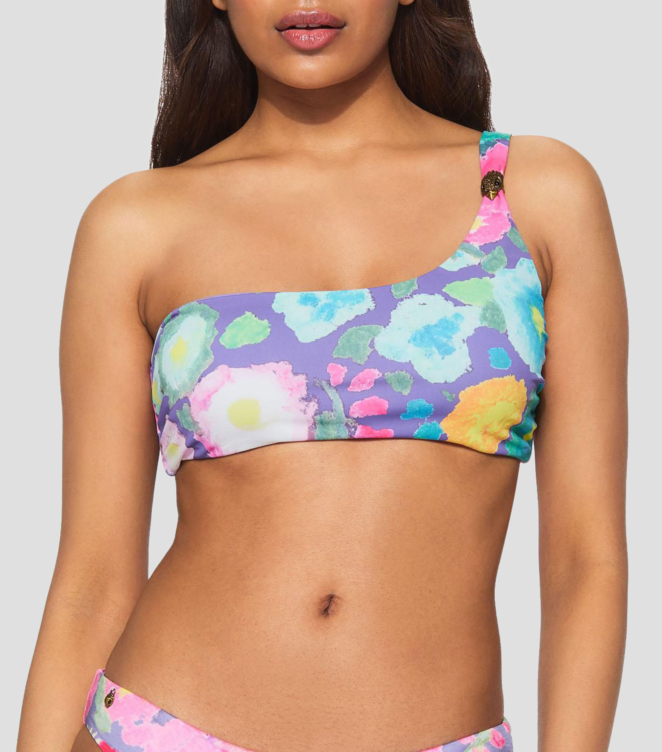 Bikini top estampado Kensington Asymmetric Mujer