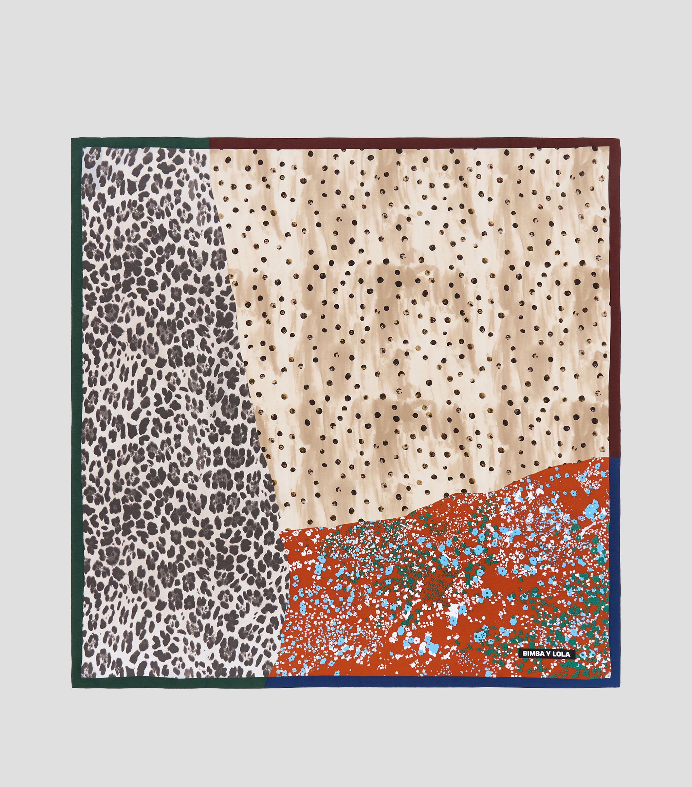 Pañuelo patchwork naranja quemado Mujer