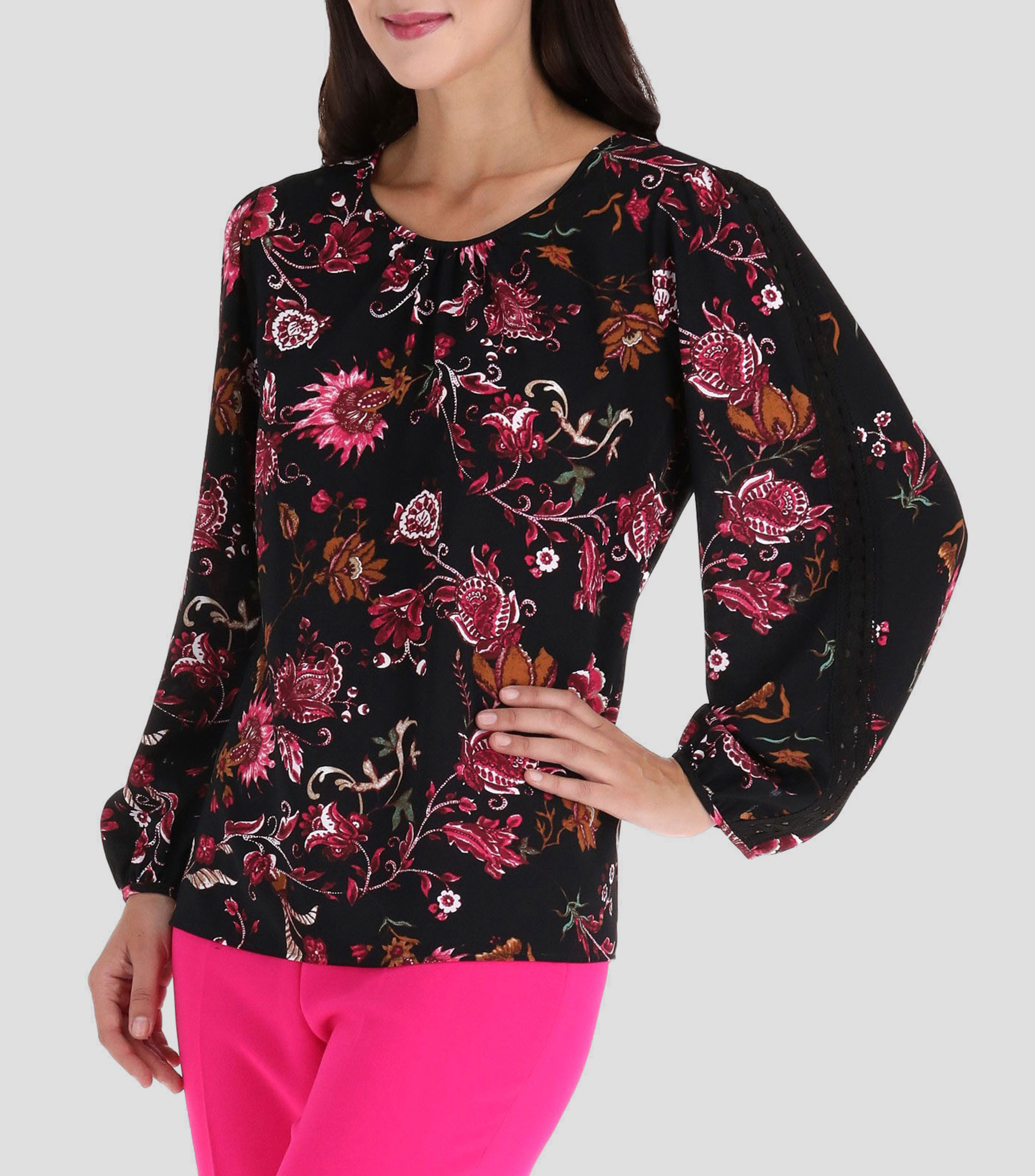 Charme Blusa estampada con manga larga Mujer El Palacio de Hierro