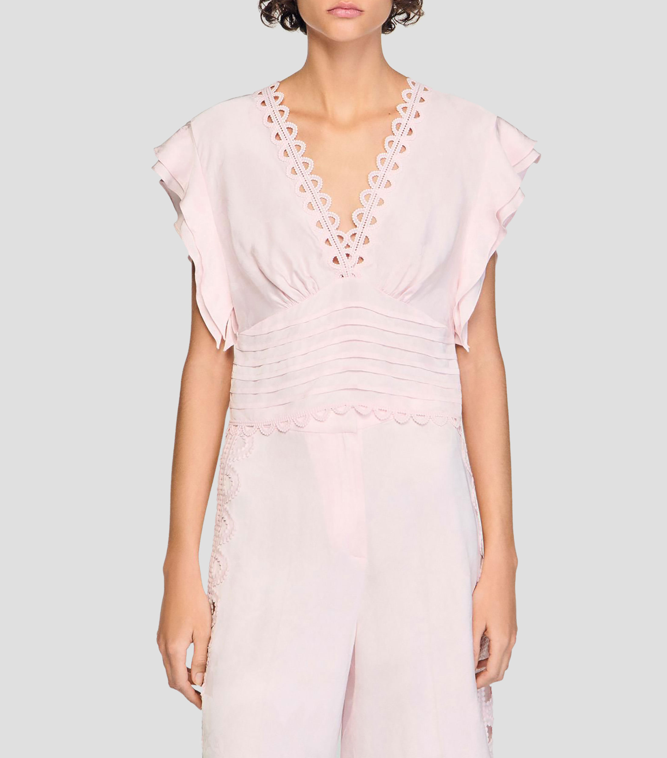 Blusa fantasía sin mangas Mujer