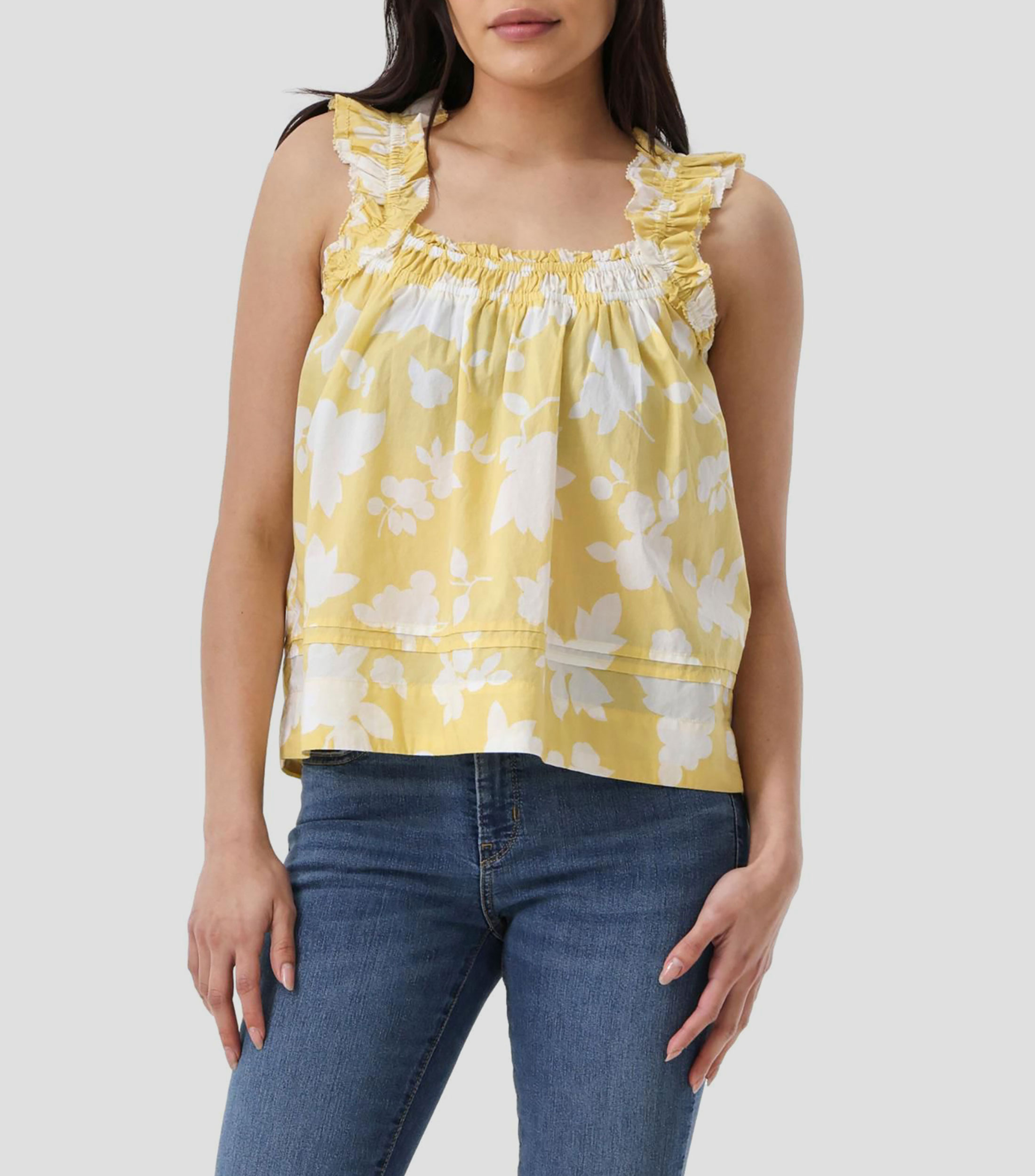Blusa estampada sin mangas Mujer