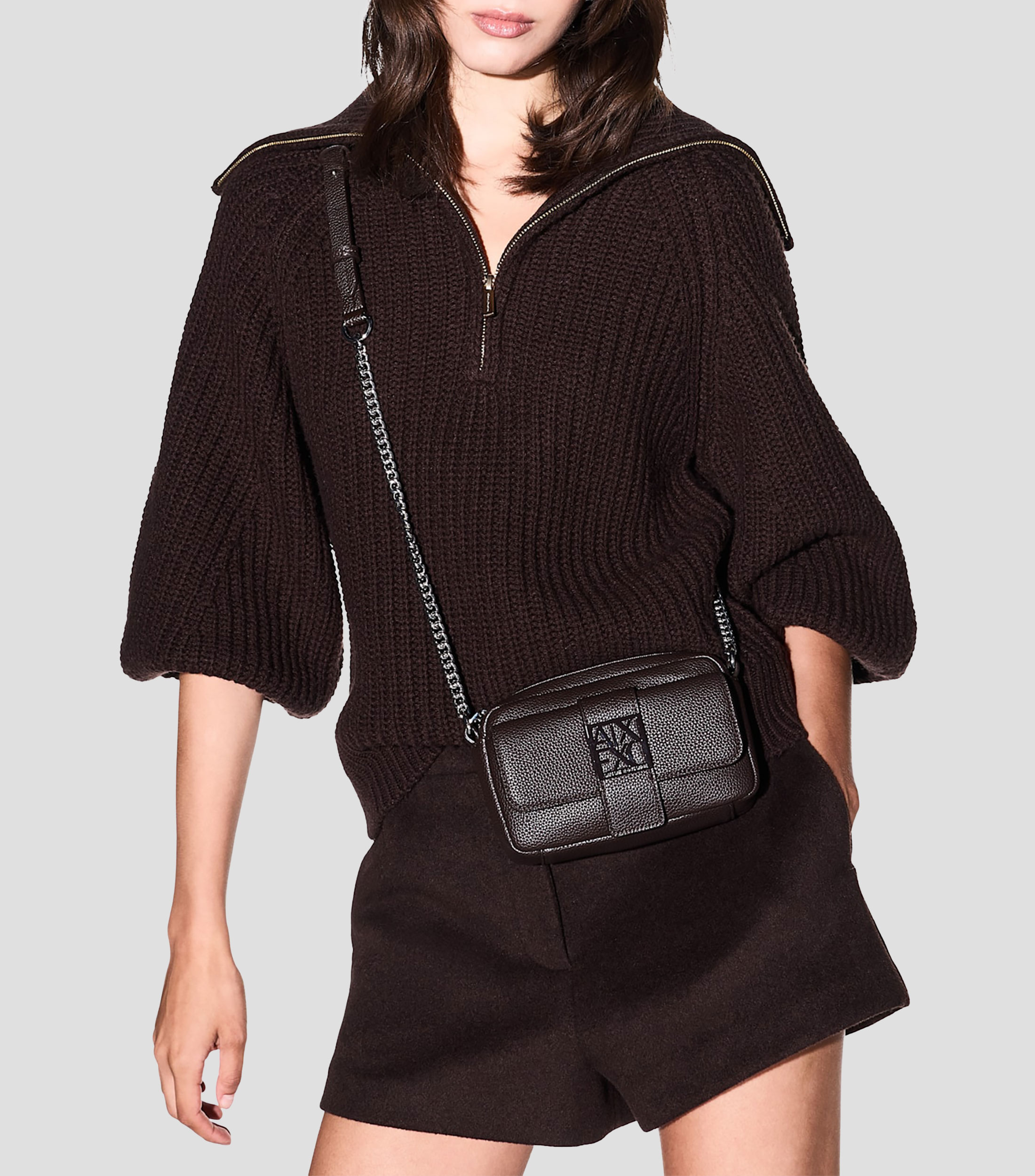 Bolsa Crossbody fantasía con granulado Mujer