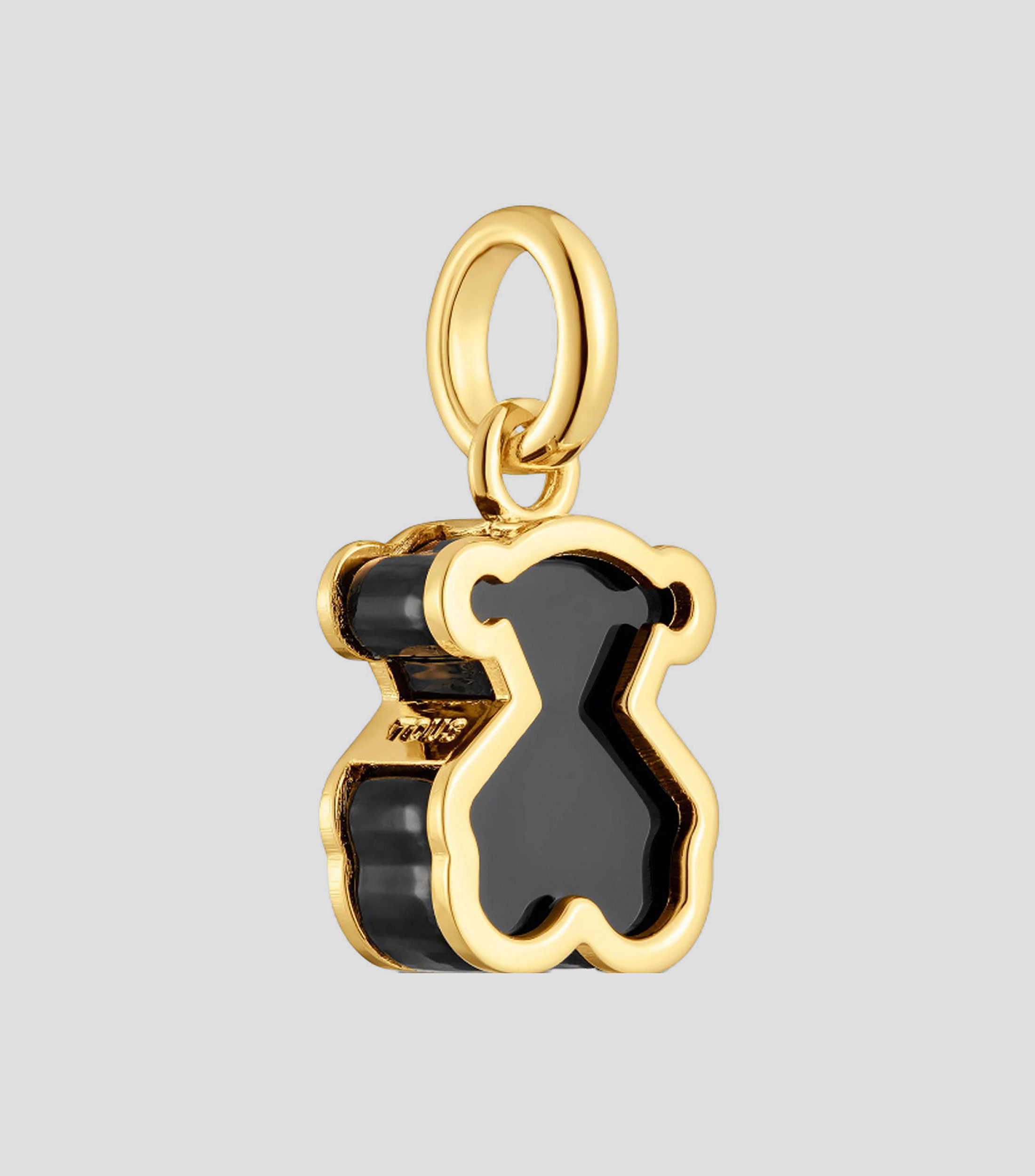 Dije oso en plata Galaxy con metacrilato Mujer