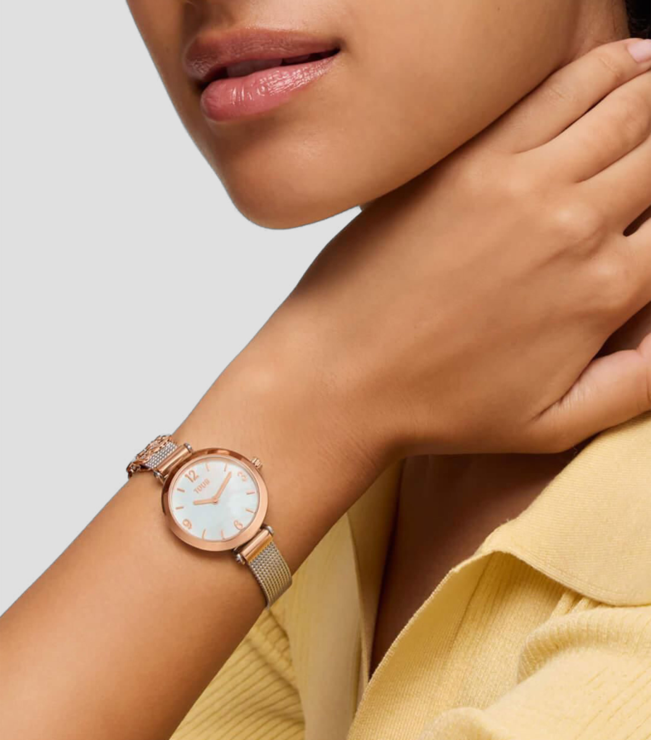 Reloj para Mujer Epic Icon Charms Casual Plateado/Rosa
