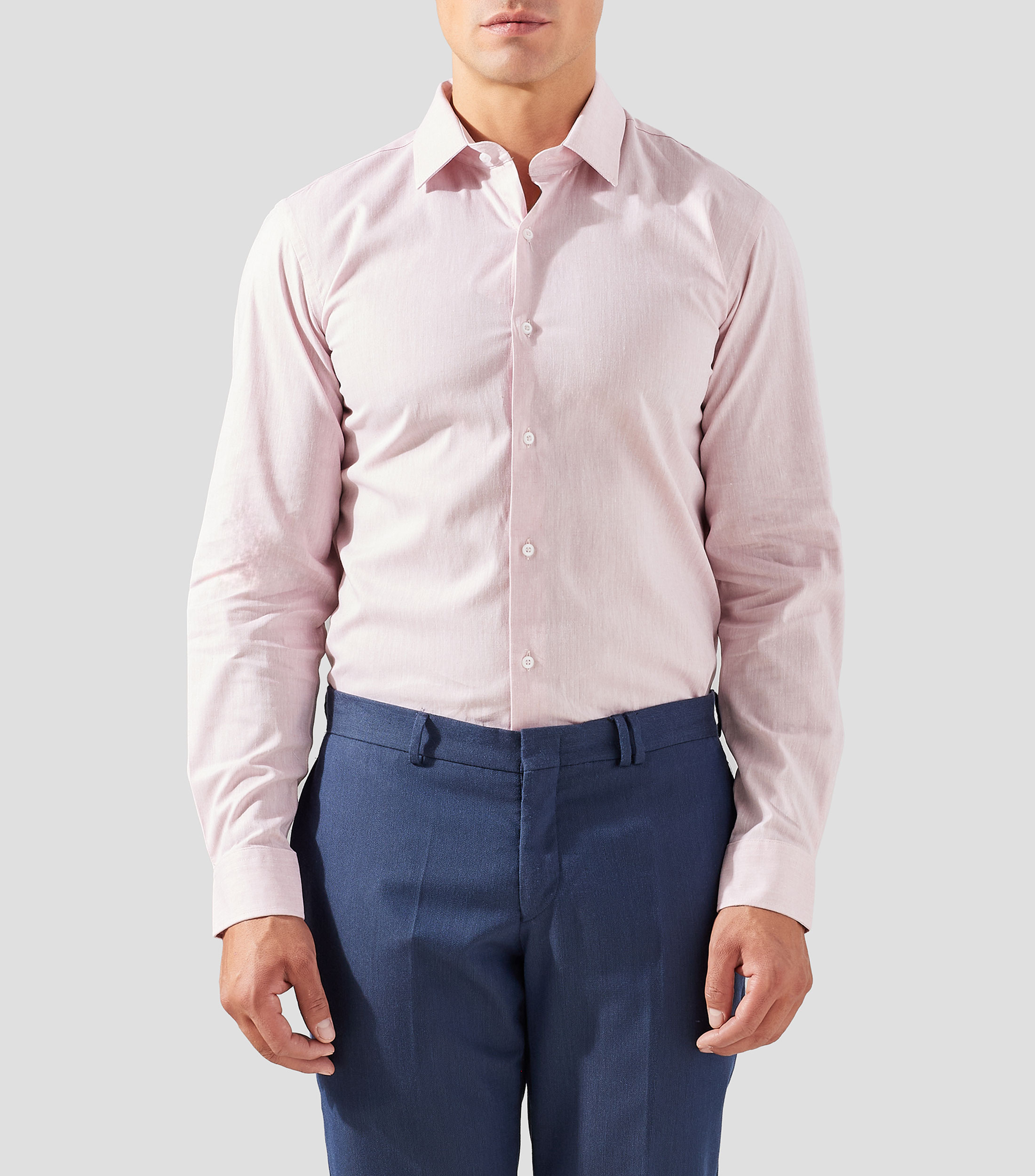Camisa de vestir lisa manga larga Hombre