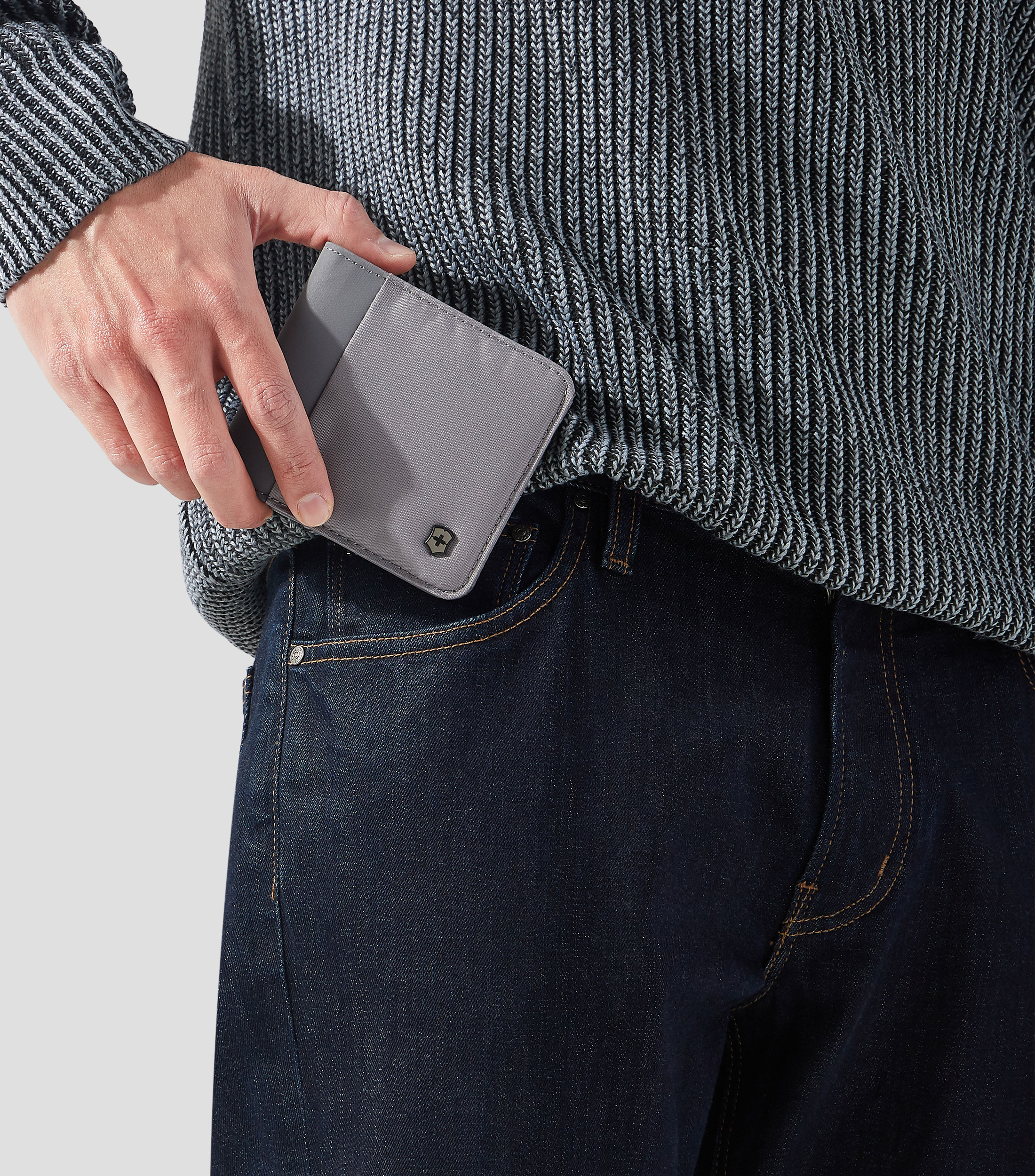 Cartera Bifold lisa Hombre