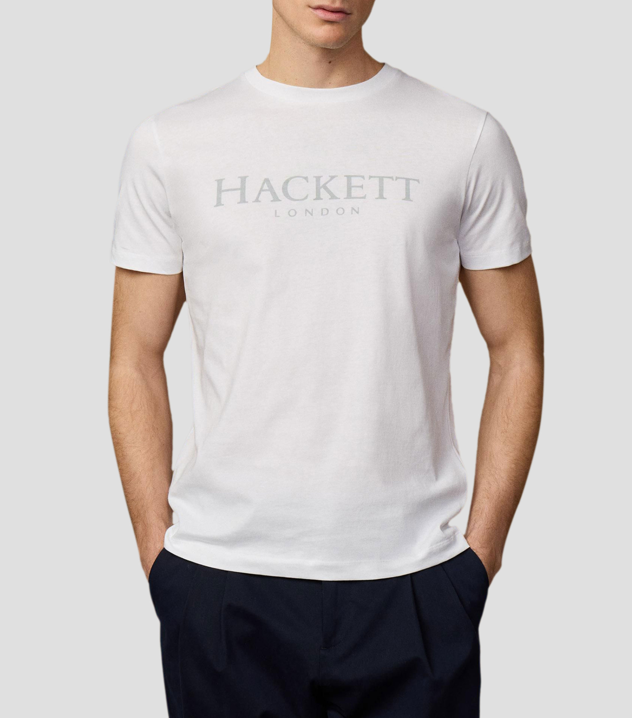 Playera de cuello redondo con manga corta estampada Hombre