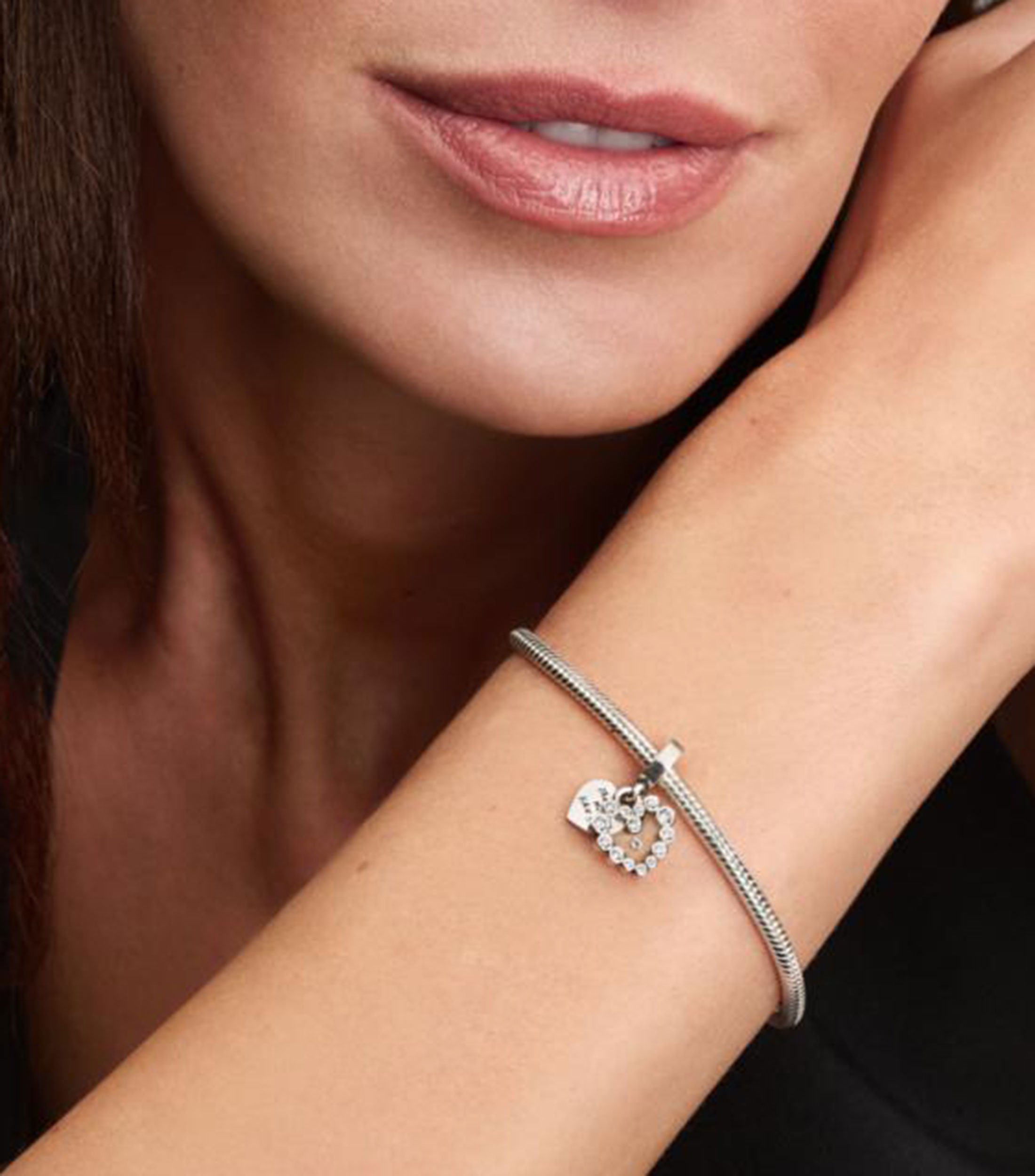 Charm Corazon con Zirconia en Plata .925 Unisex