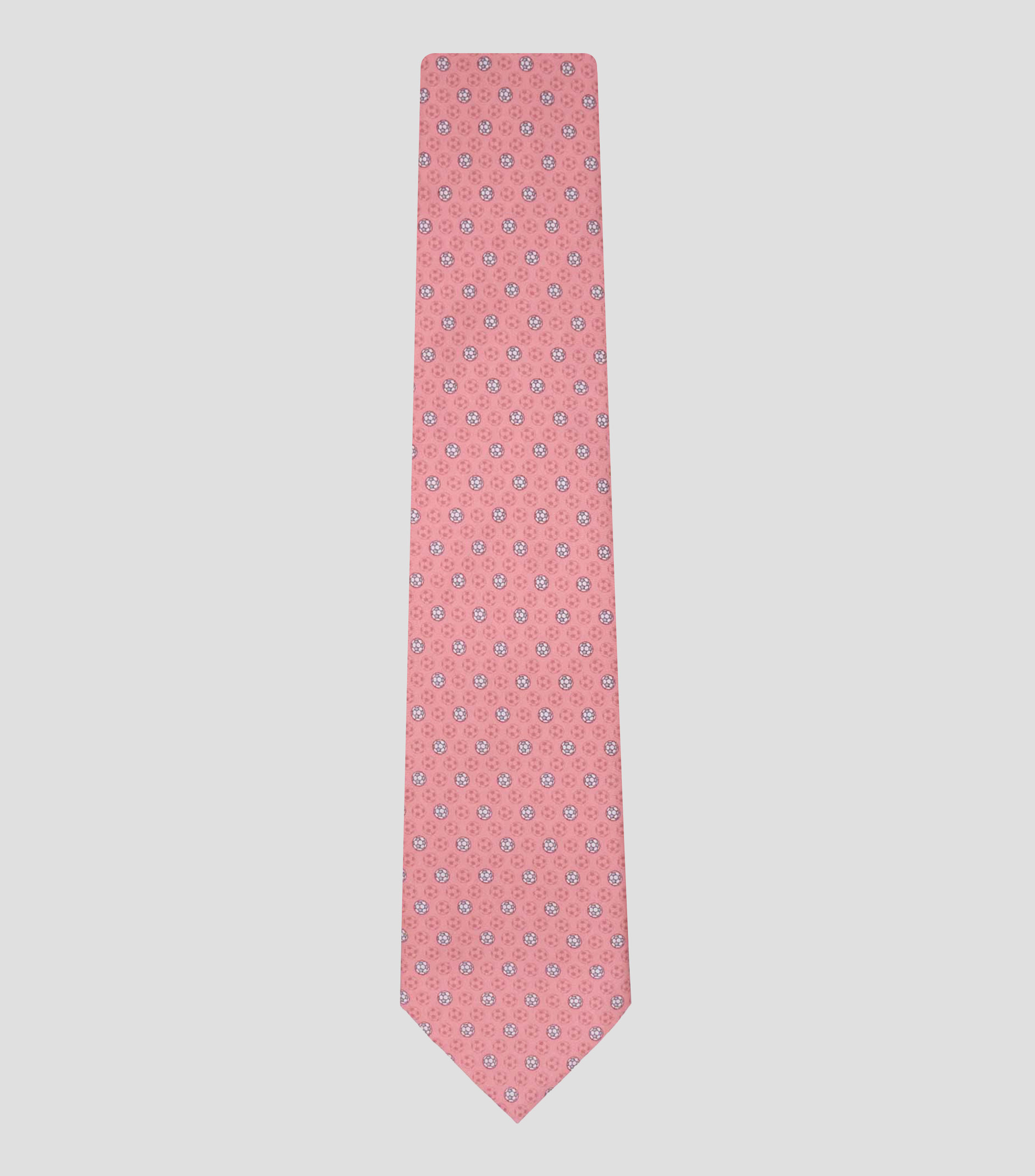Corbata ancha de seda coral estampada