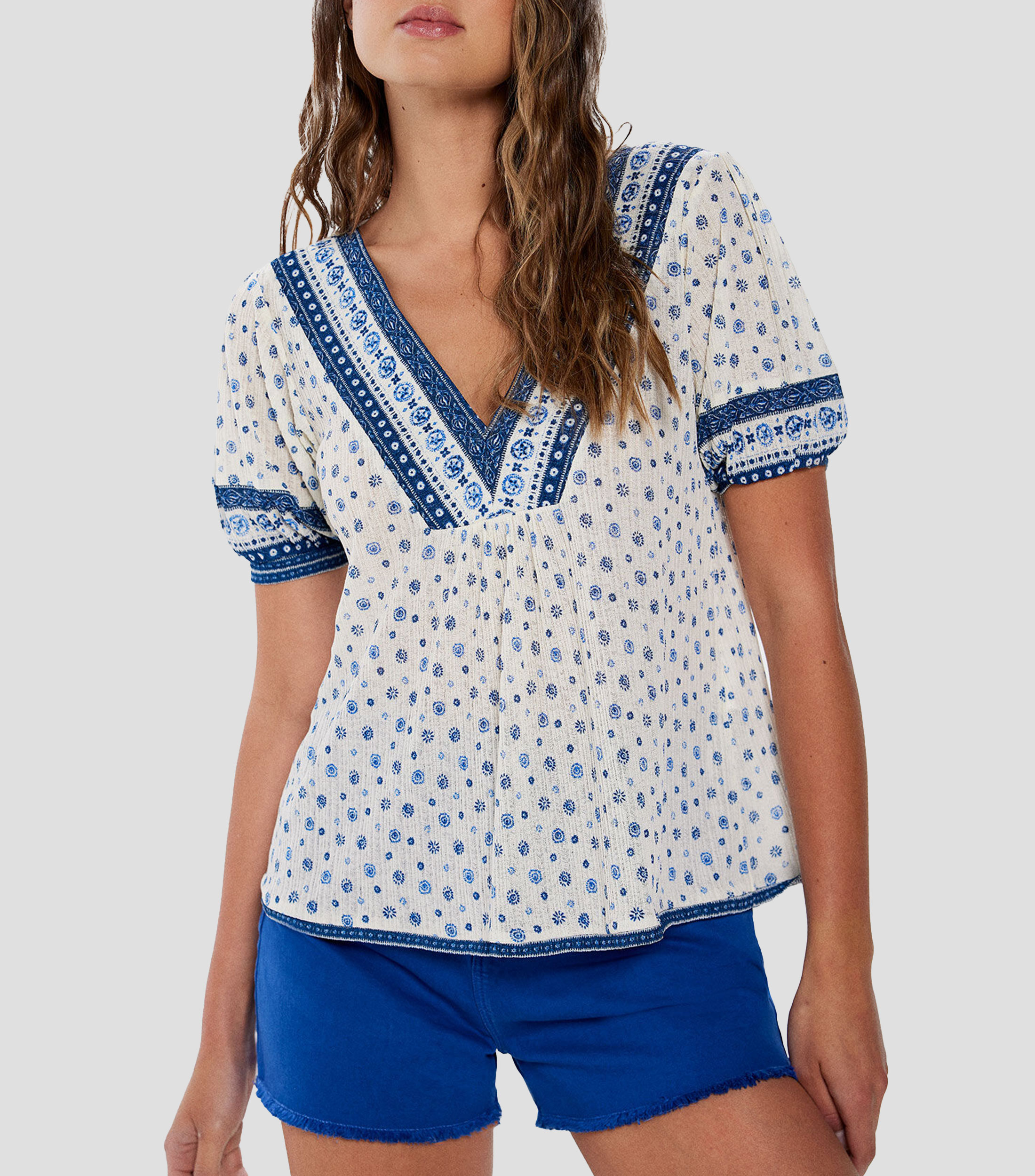 Camicetta Donna Springfield Con Volant E Ricami - Blusa Leggera Elegante E Raffinata - 2