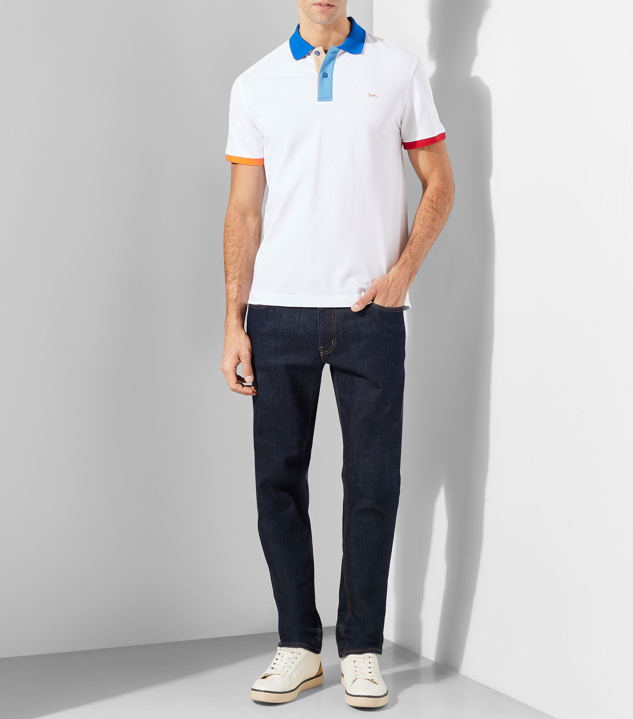 Playera polo manga corta lisa Hombre