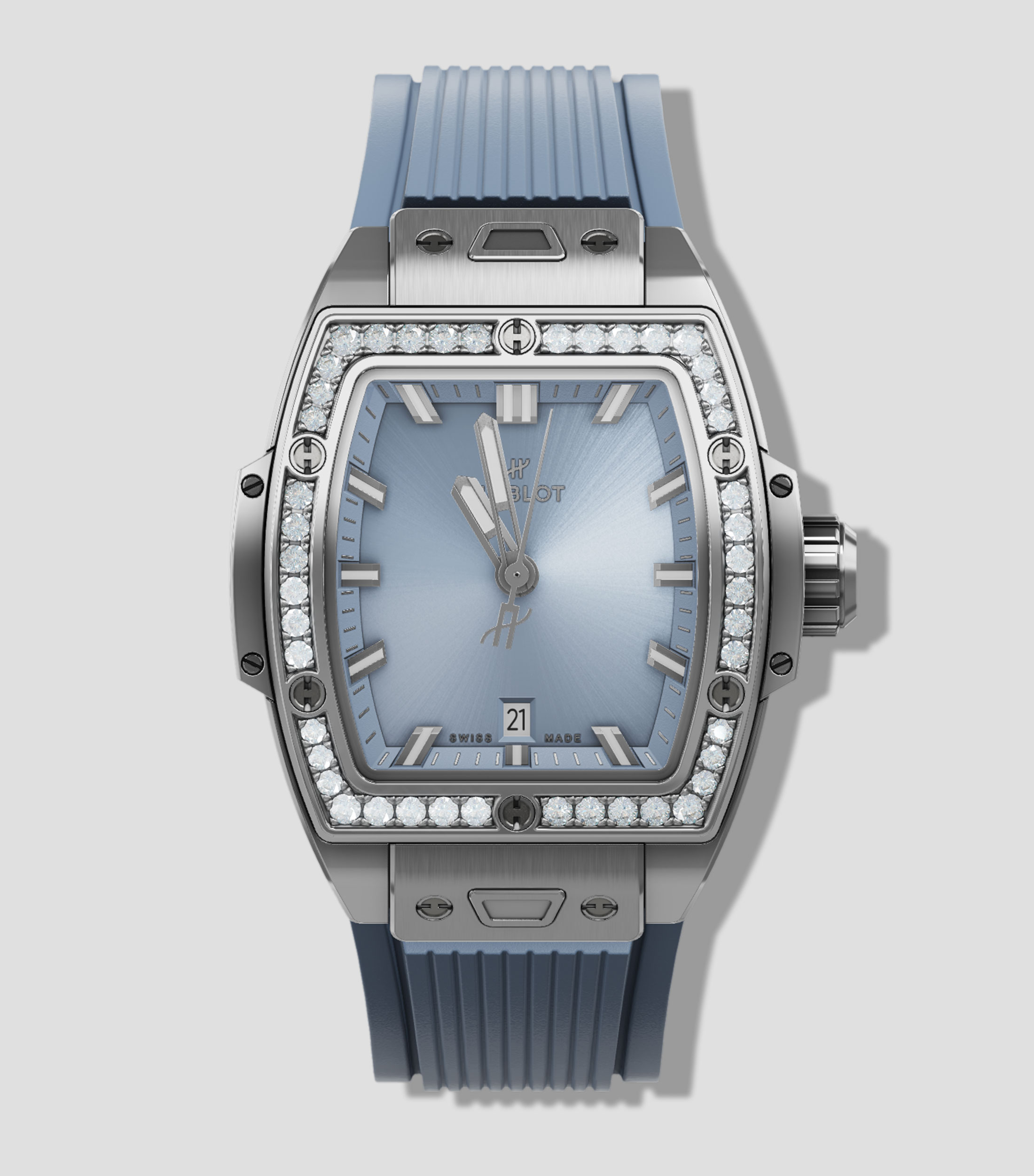 Reloj Unisex Spirit of Big Bang Steel Coal Blue Diamonds casual plateado